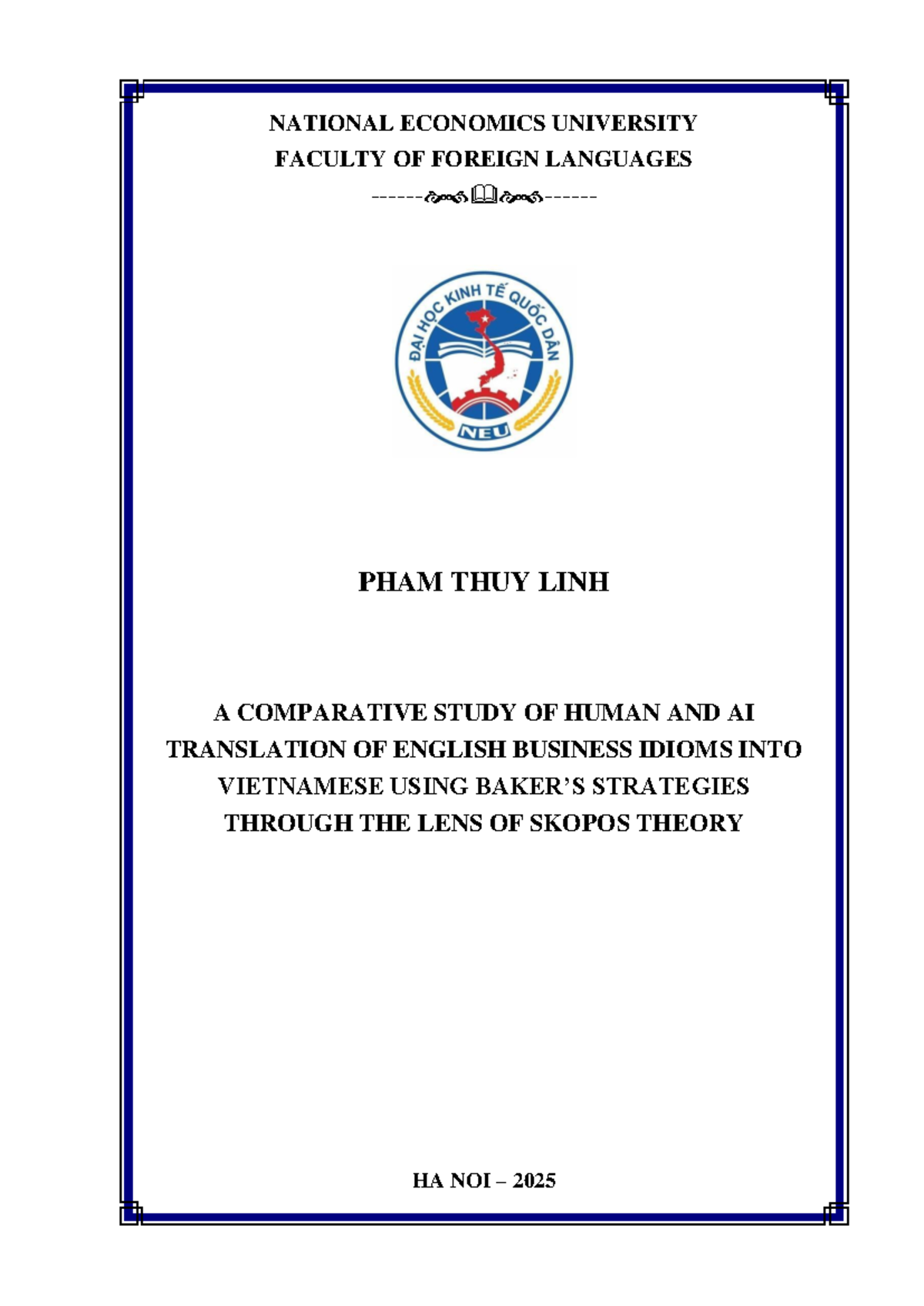 A Comparative Study of Human vs AI Translation of Business Idioms (BE ...