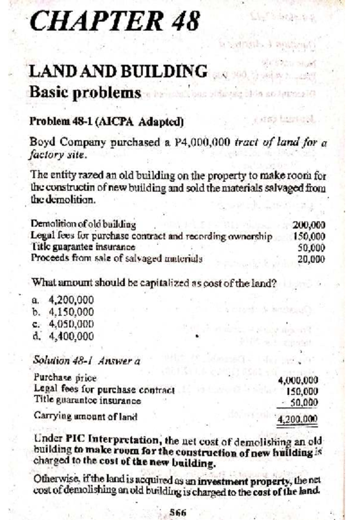 Chapter 48: Land and Building Cost Capitalization (250714) - Studocu