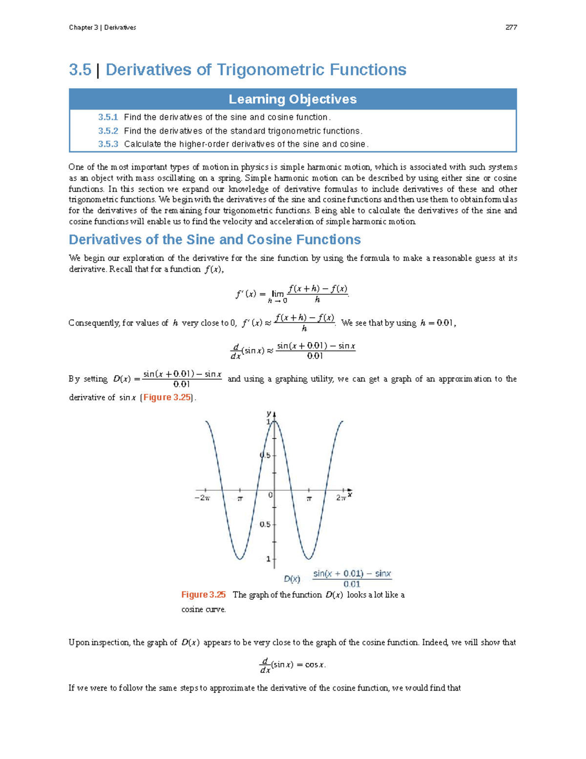 Chapter 3.5: Derivatives of Trigonometric Functions in Calculus 1 - Studocu