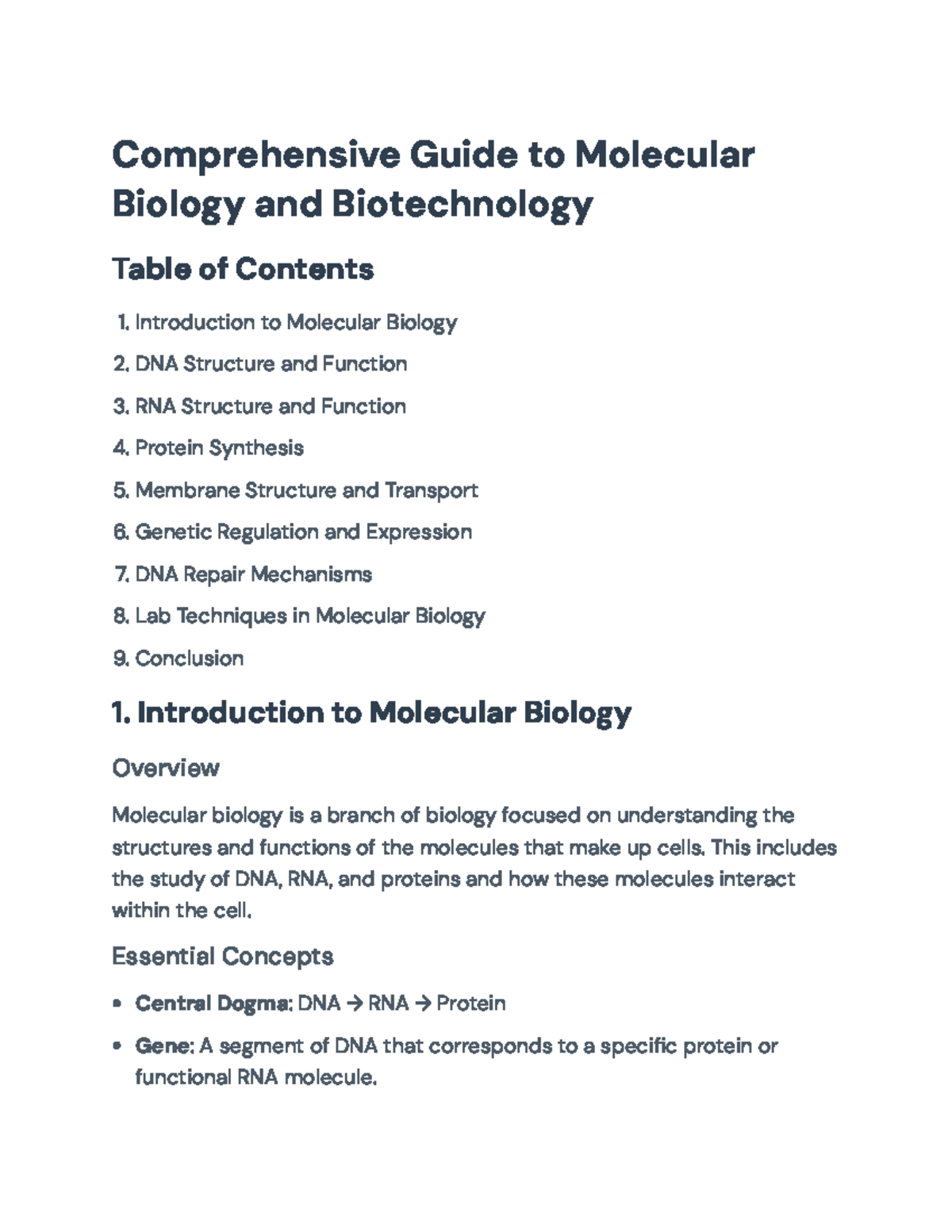 Comprehensive Guide to Molecular Biology and Biotechnology - DNA Repair ...