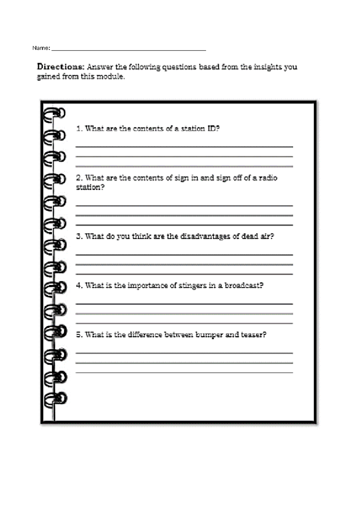 Journalism 9 Module 4 Radio Script - English for Academic and ...