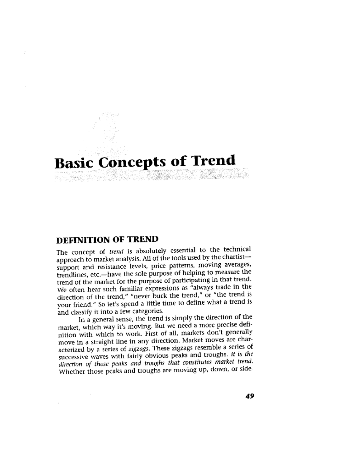 Basic Concepts of Trend Analysis in Market Dynamics (FIN 101) - Studocu