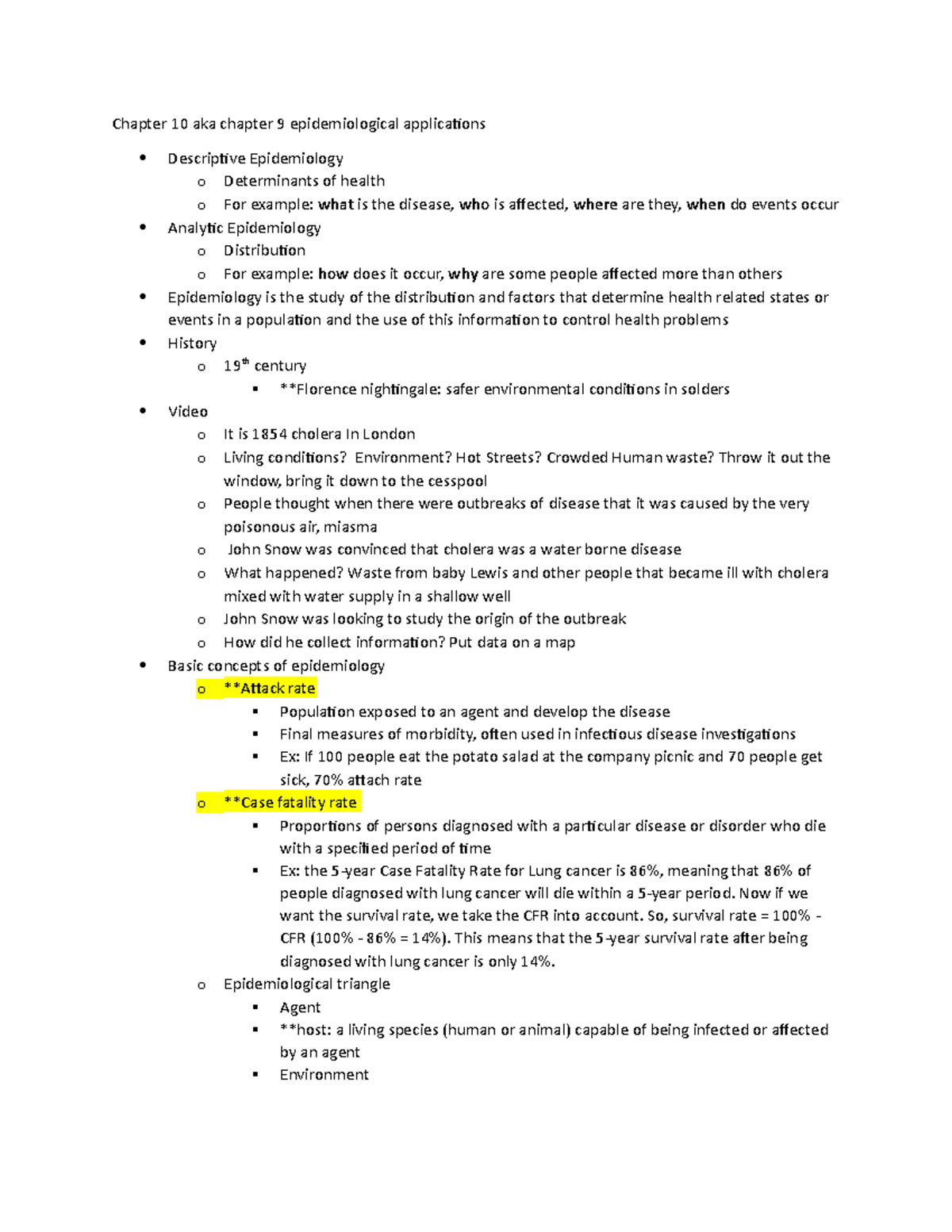 Epidemiology & Infectious Disease Control Notes (Week 4) - Studocu