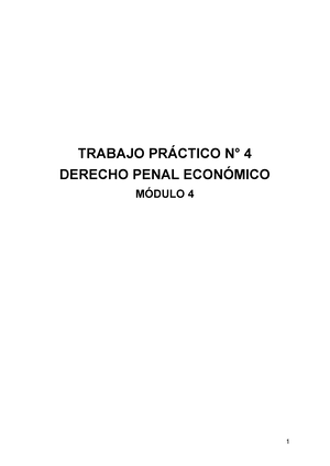 Derecho Penal Econ Mico Tp Derecho Penal Econ Mico Trabajo Practico N Alumno A Lucero