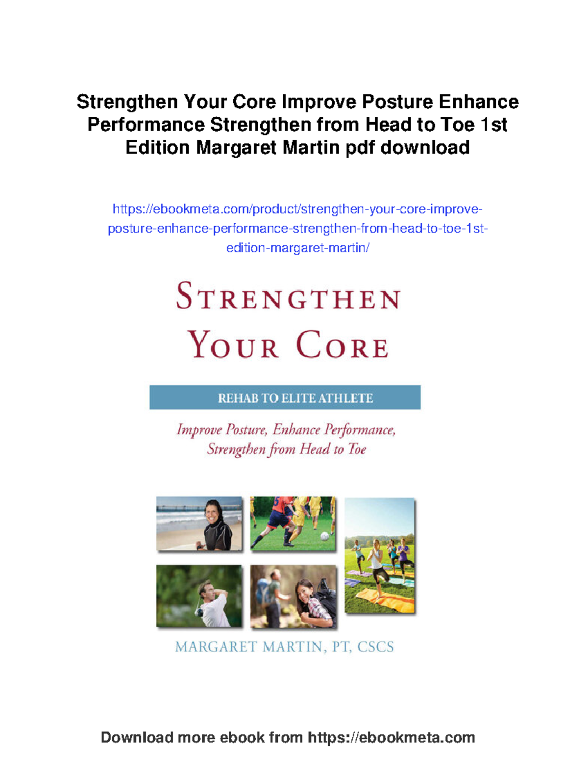 Strengthen your core: Improve posture and enhance performance - Studocu