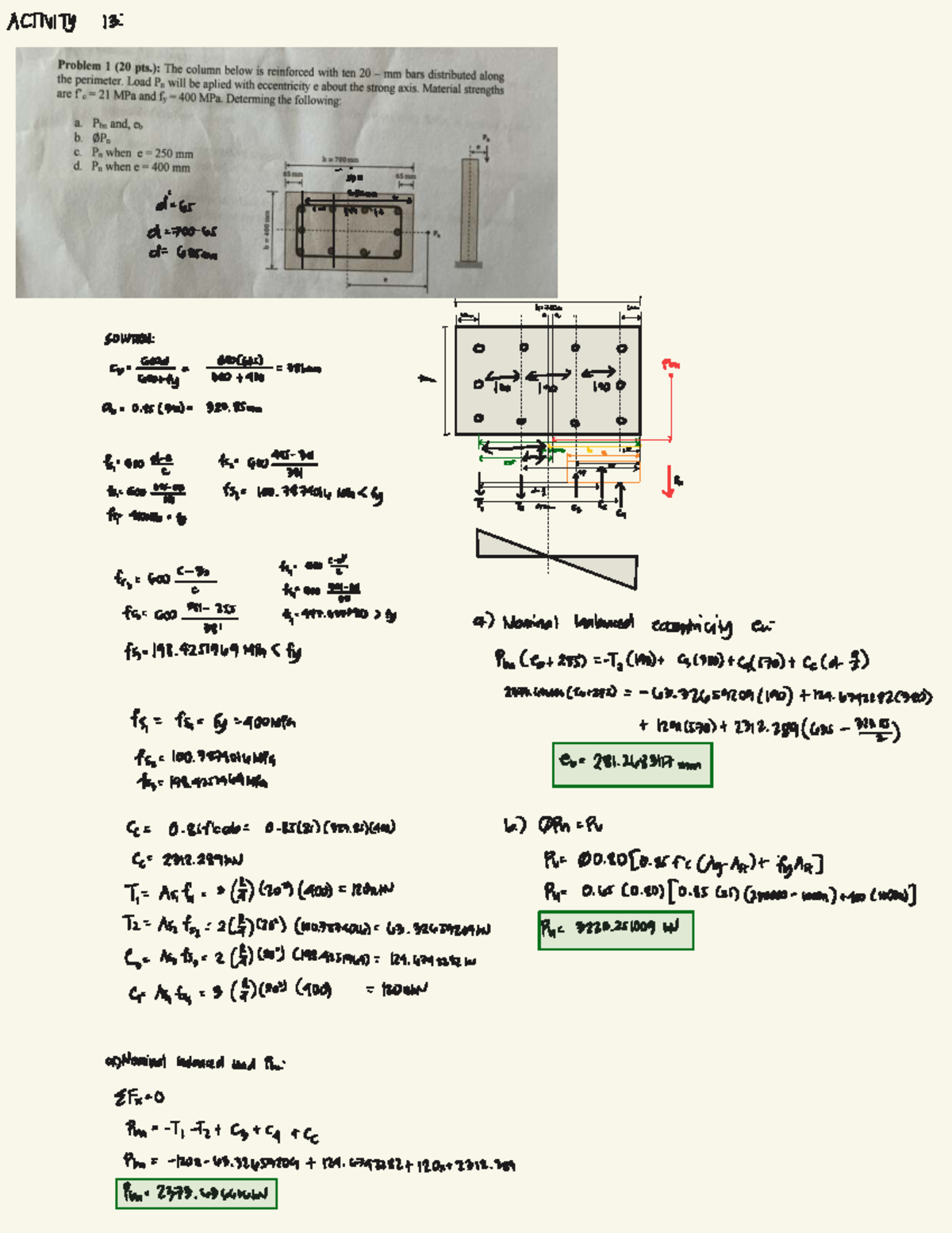 RCD-ACT13 - Activity 12 Problem 1: Perimeter Load Analysis - Studocu