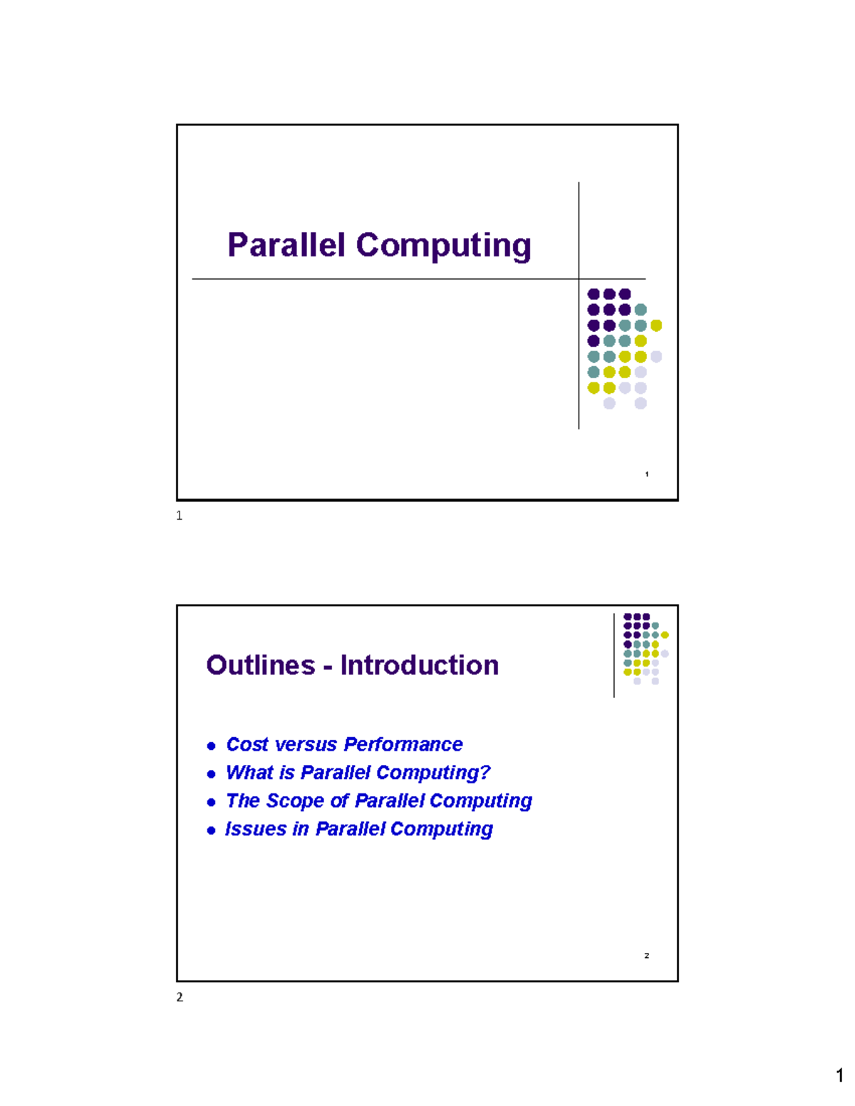 Parallel Computing 1: Cost, Performance, and Weather Modeling Insights ...