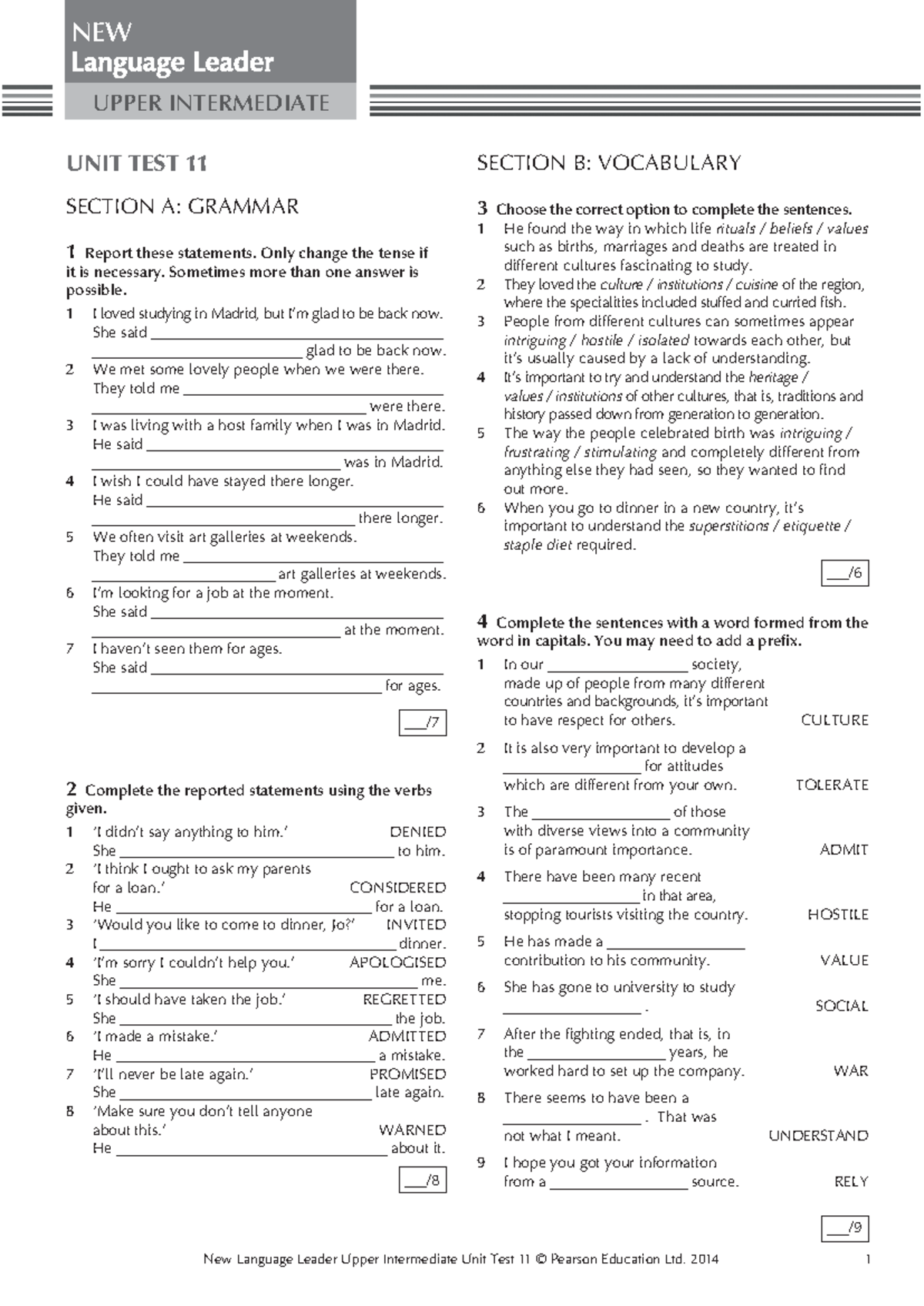 M11 LL TES Uinglb 8445 U11 - NEW New Language Leader Upper Intermediate ...
