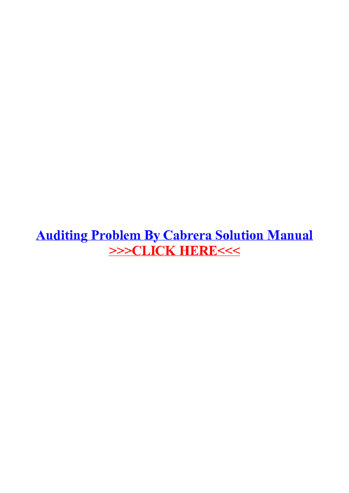 Auditing Problems by Cabrera: Solutions Manual Review (Chapter 8) - Studocu