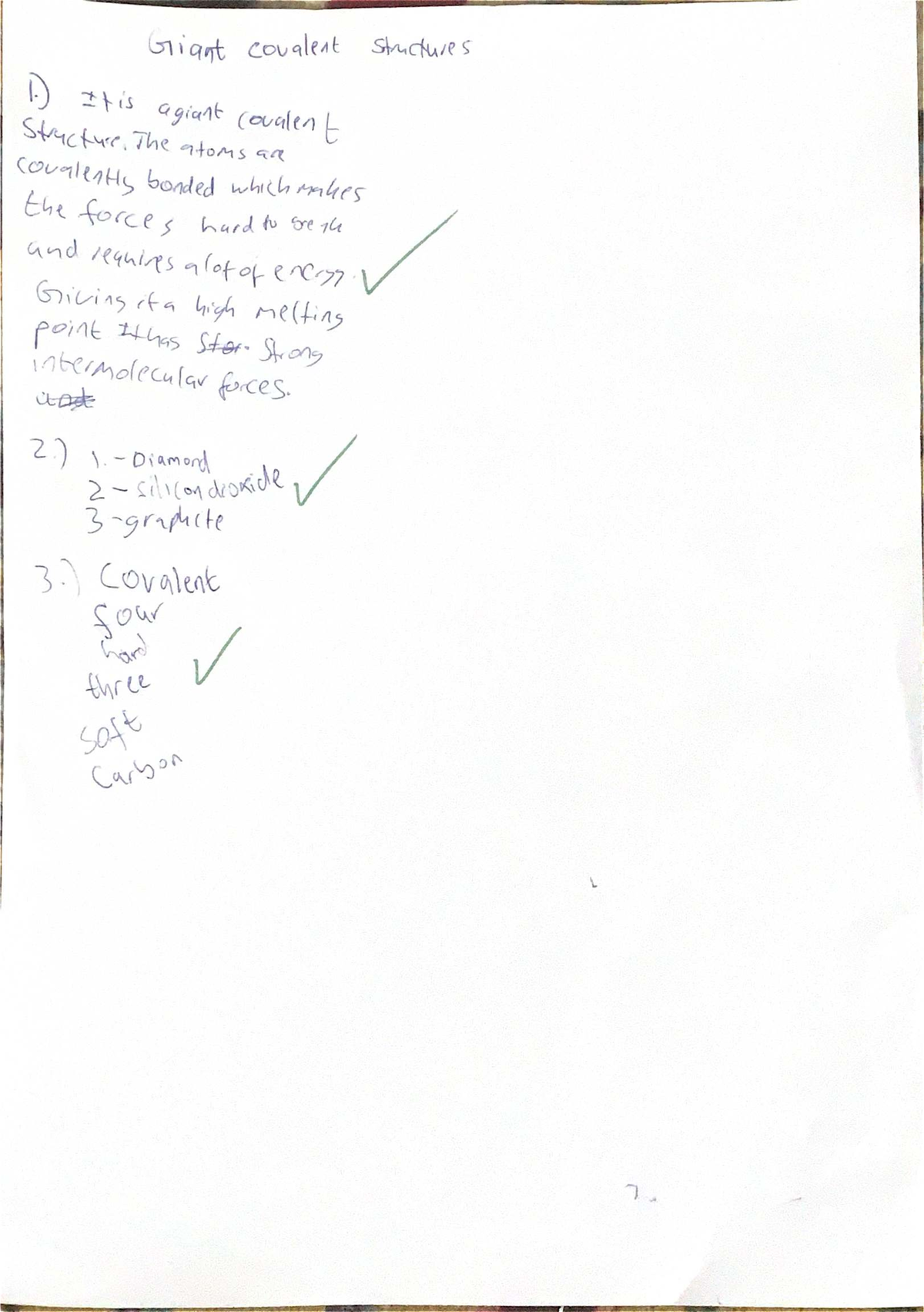 Scanned Documents 2 - Nothing - Giant covalent Structures Structure ...