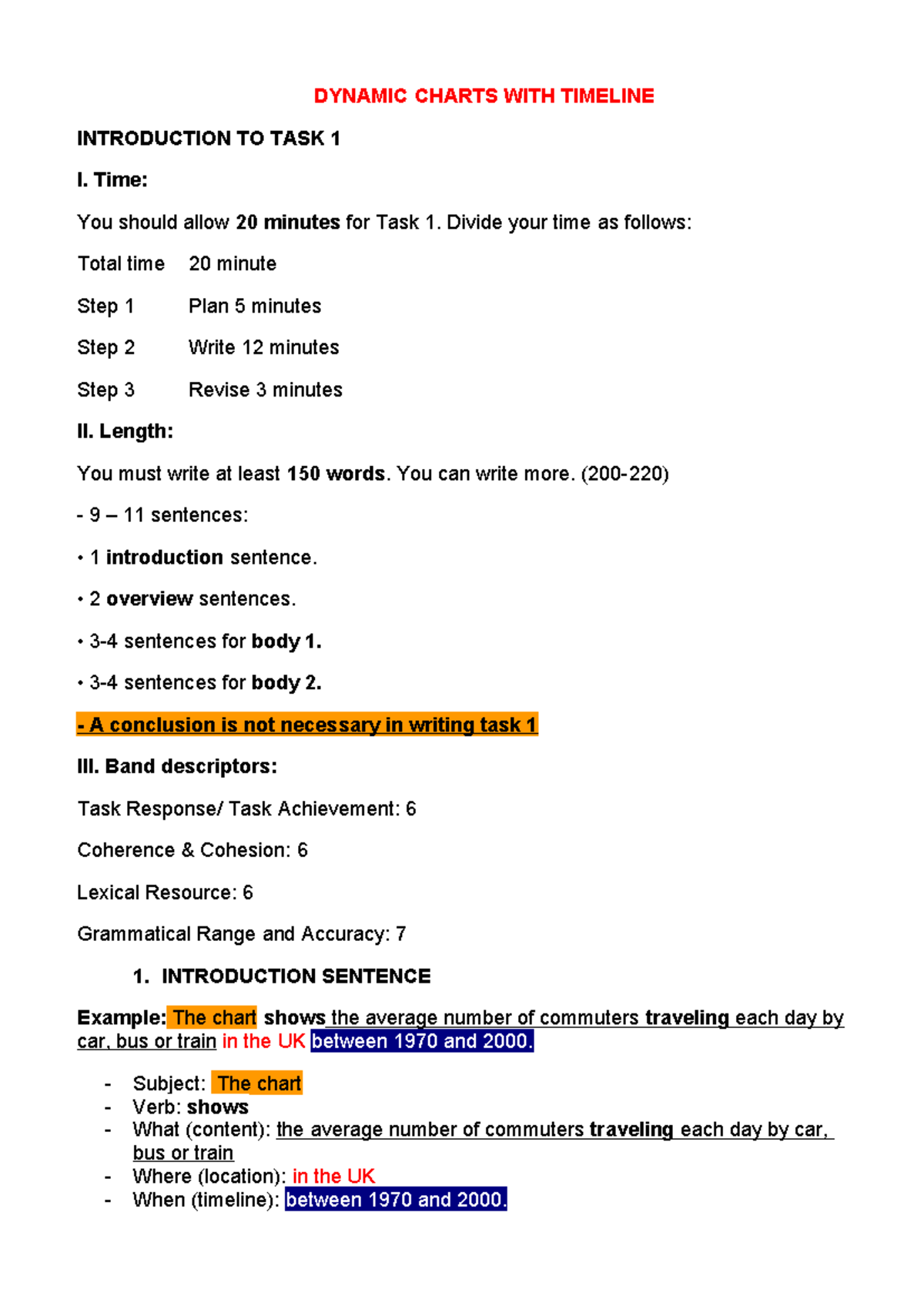 Dynamic Charts with Timeline: Task 1 Guidelines and Examples - Studocu
