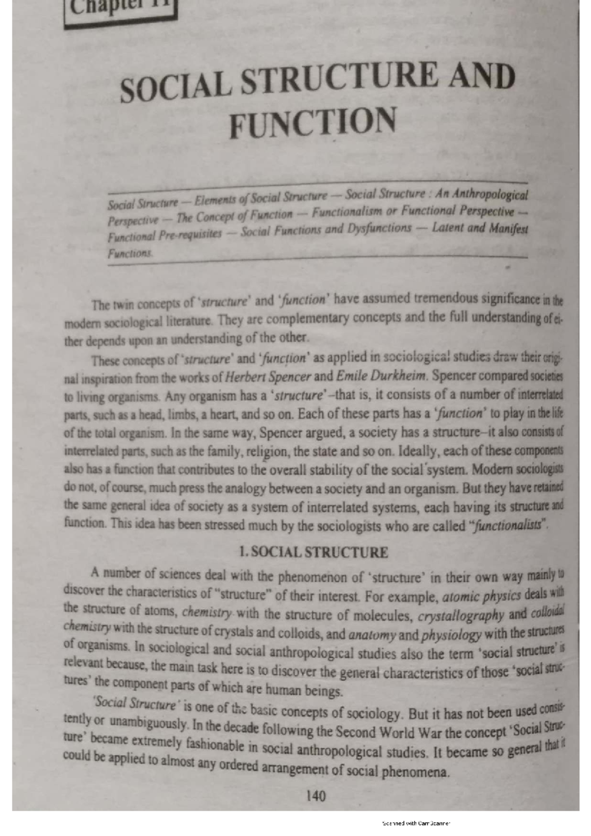 SOC 101: Social Structure and Function - An Anthropological Perspective ...