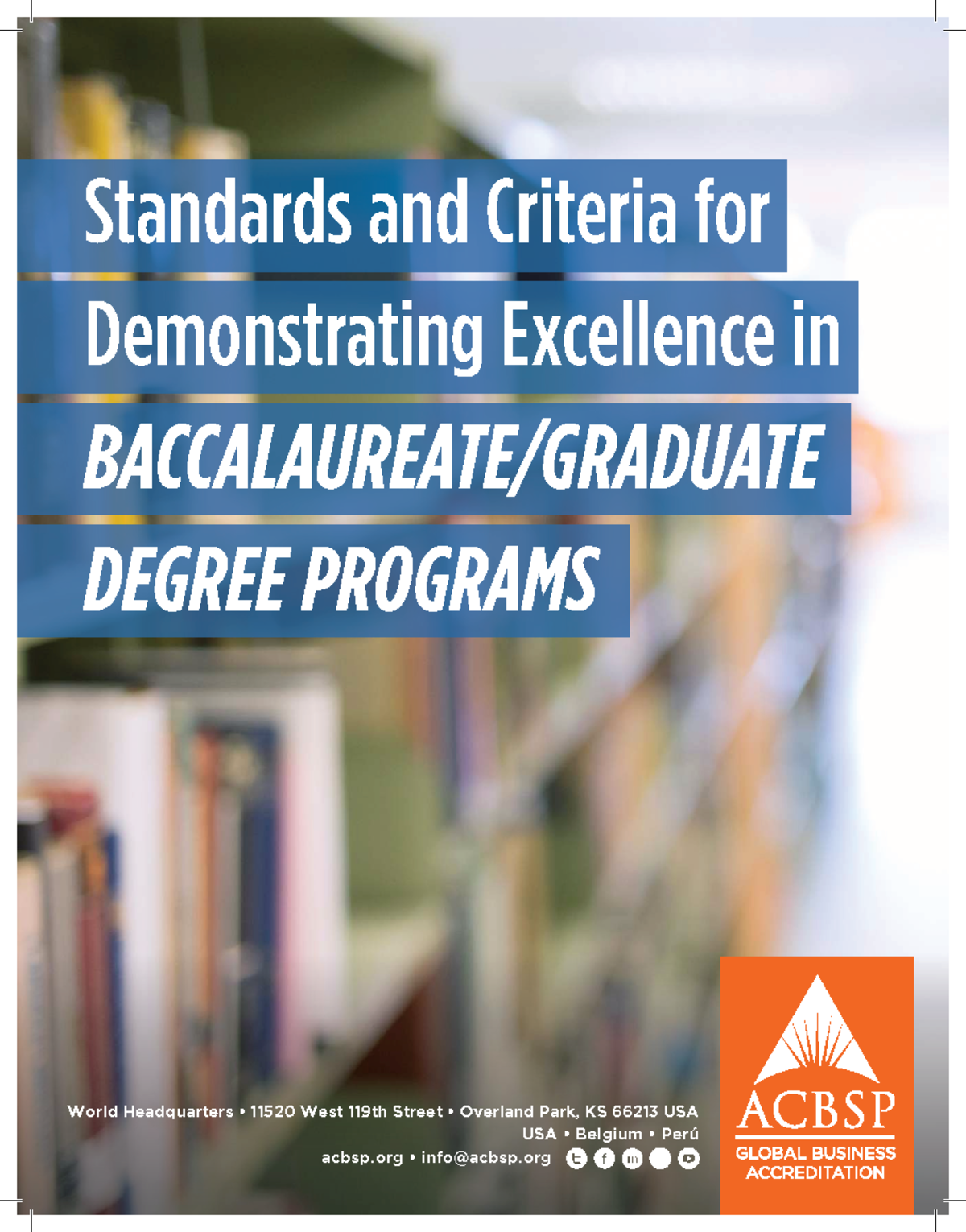 ACBSP Standards & Criteria for Excellence in Degree Programs - Studocu