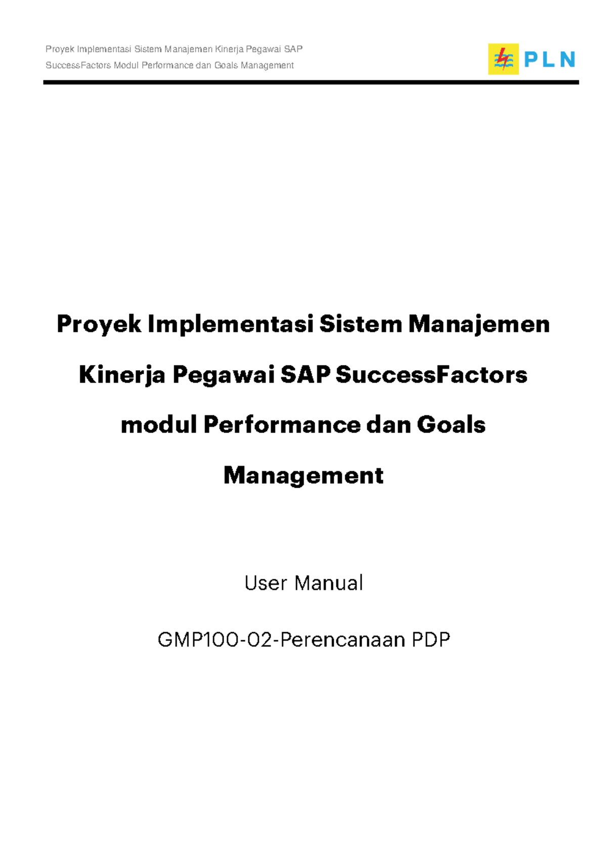 PLN CE4352 SF PMGM User Manual: Inisiasi dan Pembaruan PDP - Studocu