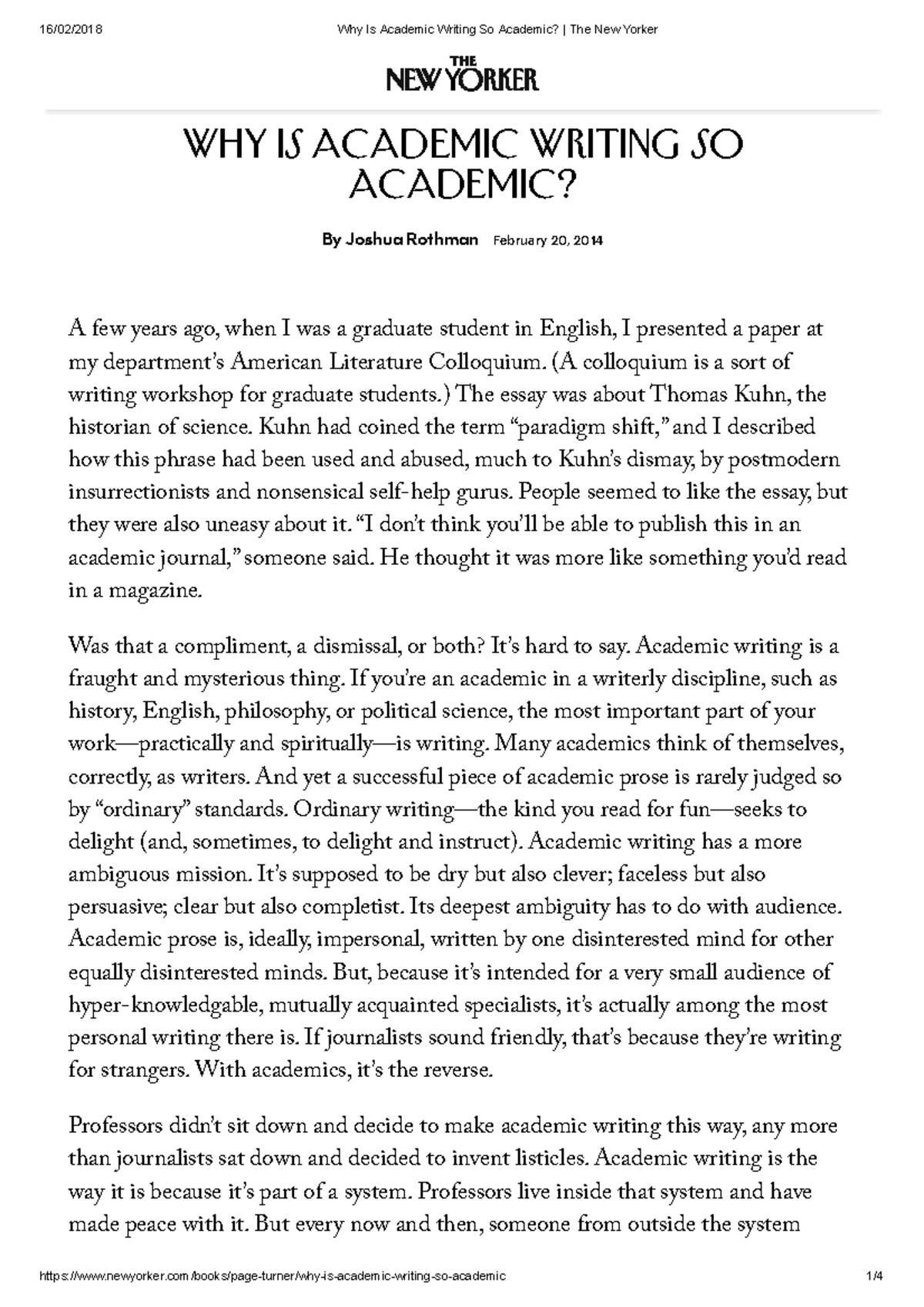 Exploring the Complexities of Academic Writing: A Critical Analysis ...