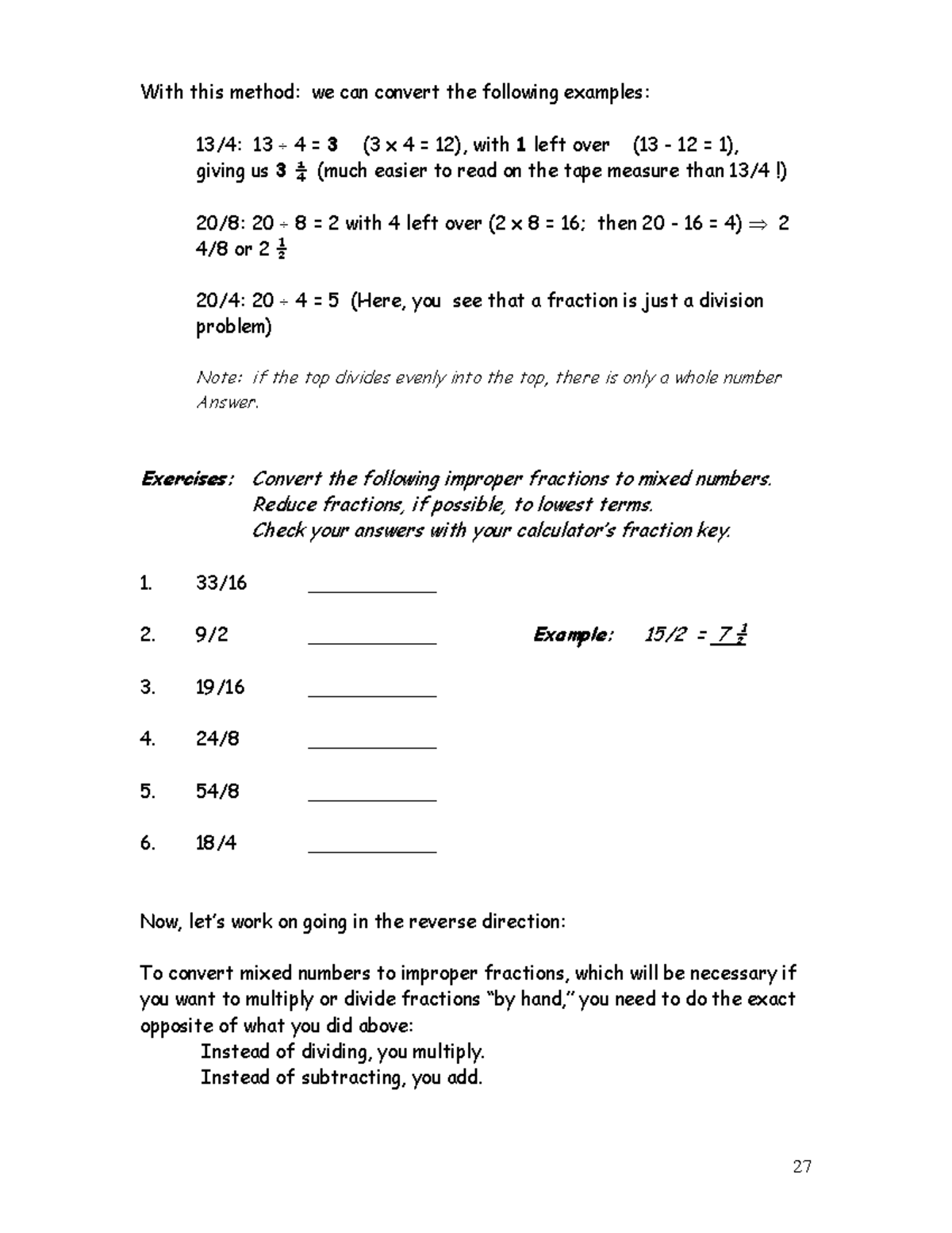 Final Math Packet 4 202: Converting Fractions & Reading Rulers - Studocu