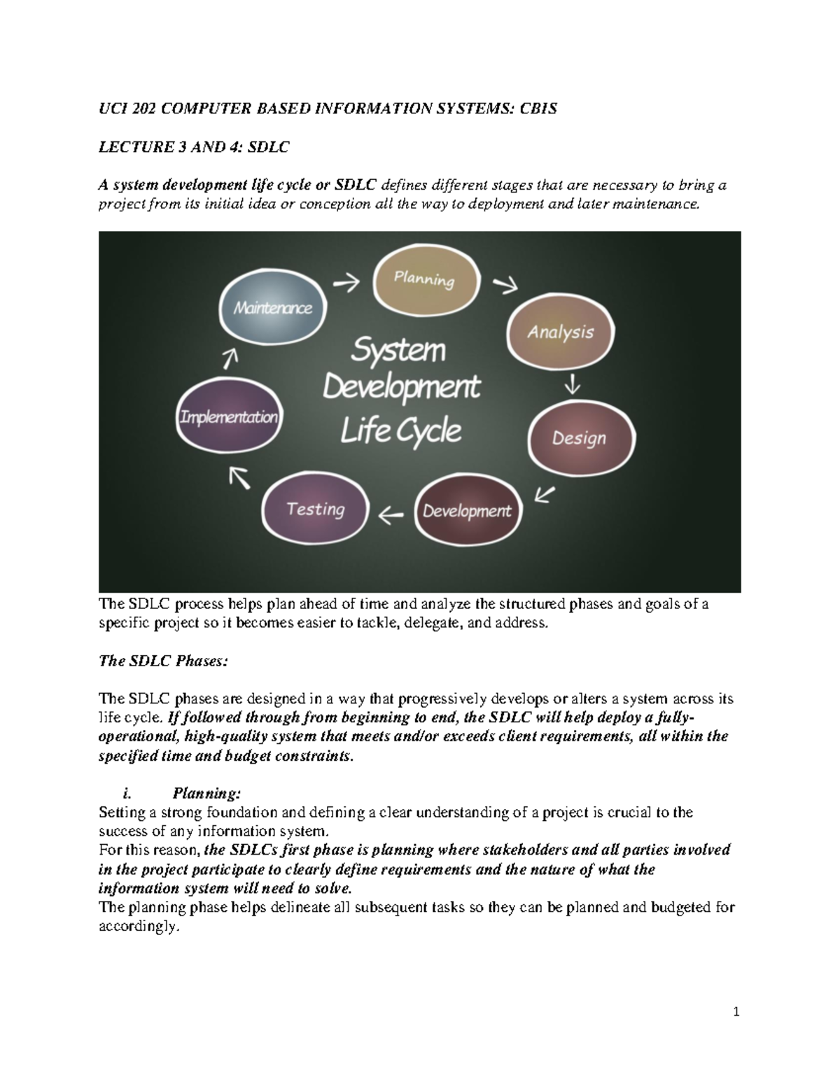 UCI 202 lec 3 and 4 - A summary of the lecture notes from the ...