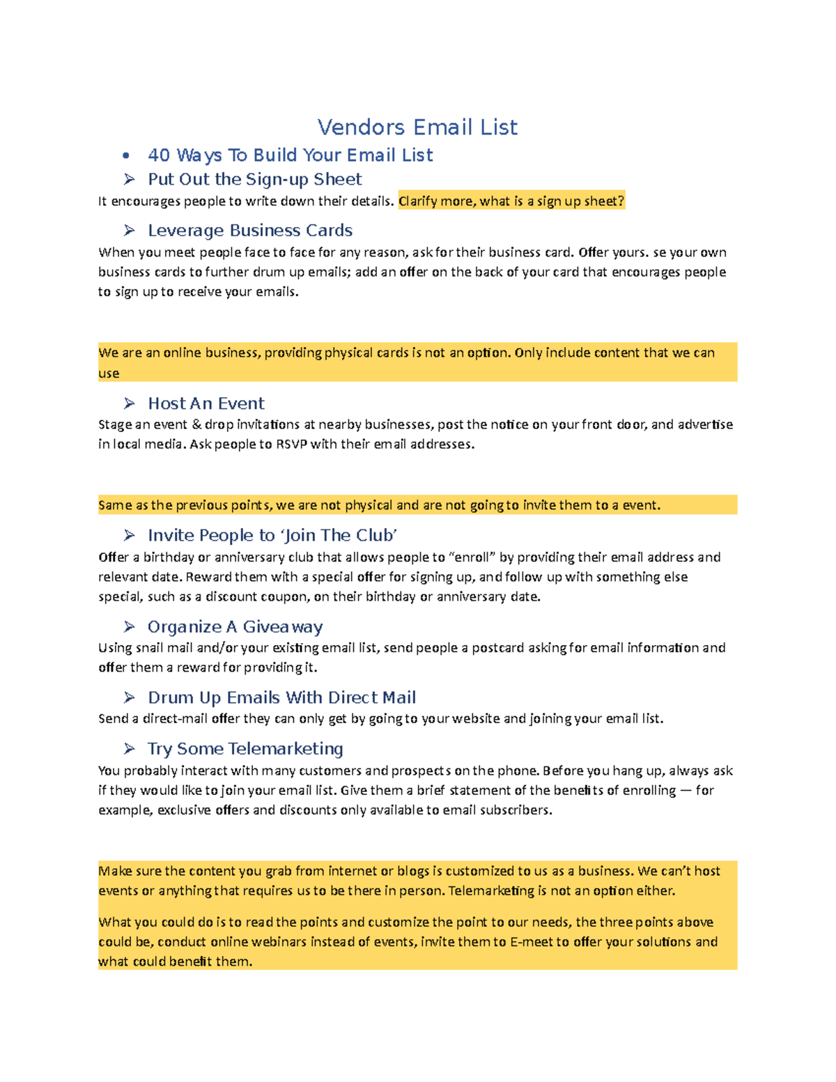 How to build your email list - Vendors Email List 40 Ways To Build Your ...