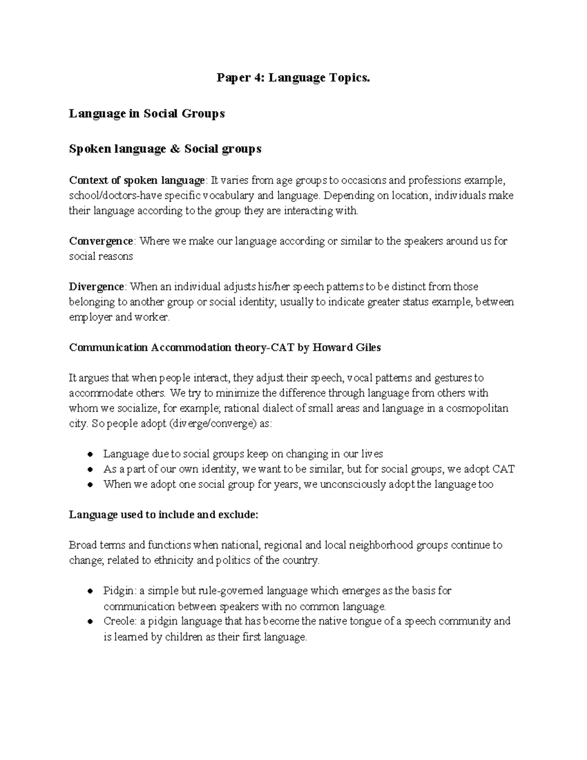 English Language Paper 3: Comprehensive Notes on Child Language ...