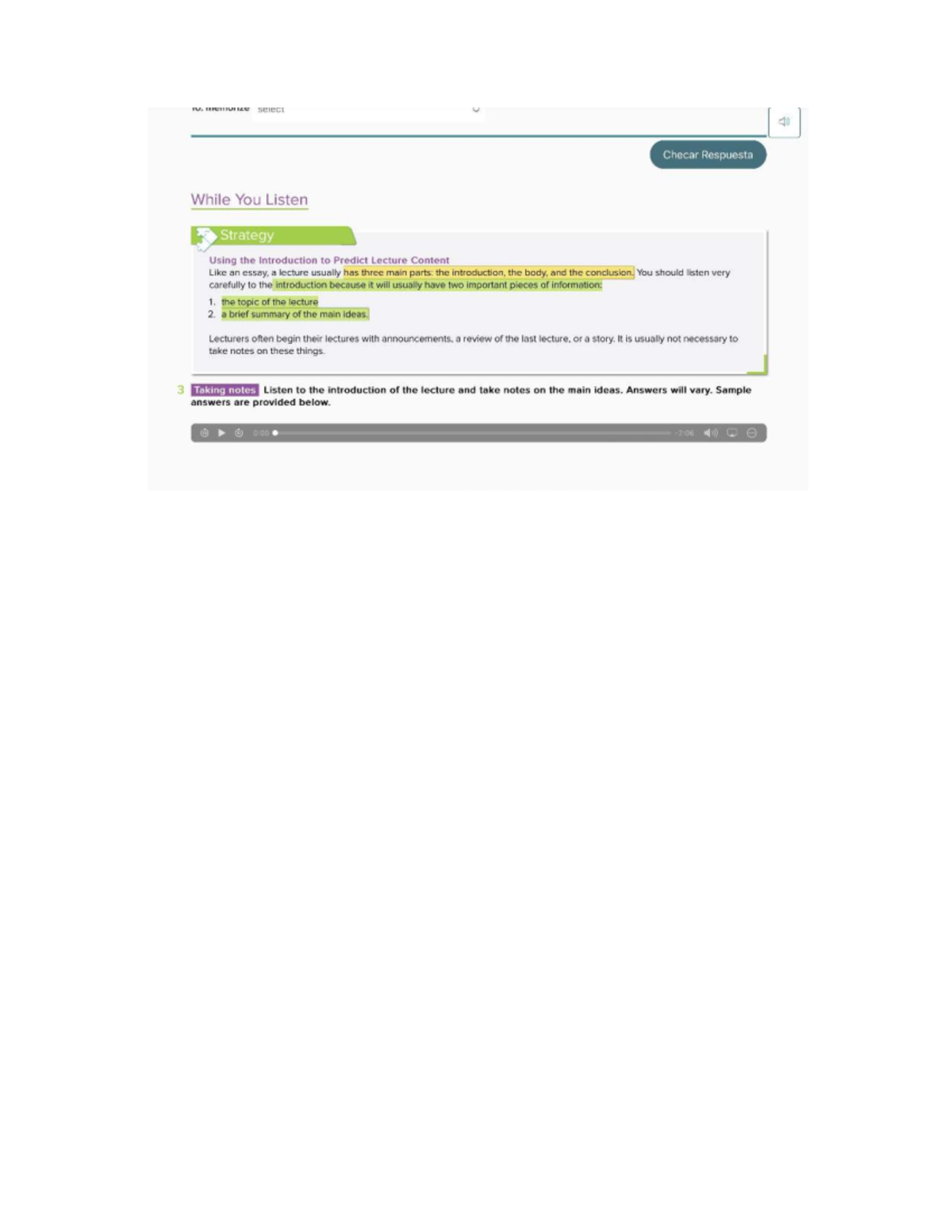 wLnsIvIZE: Listening Strategies for Lecture Content Prediction - Studocu