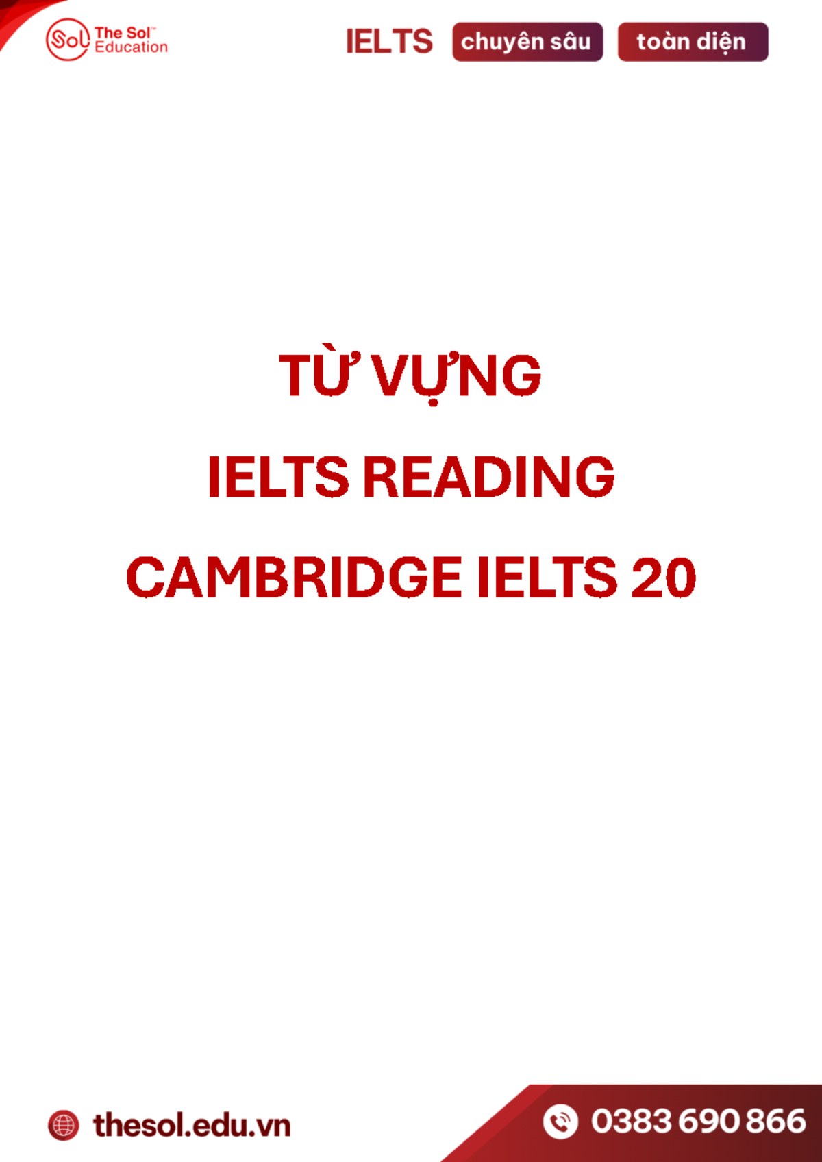 Từ Vựng IELTS Reading Cambridge 20 - Test 1 Passage 1 & 2 - Studocu
