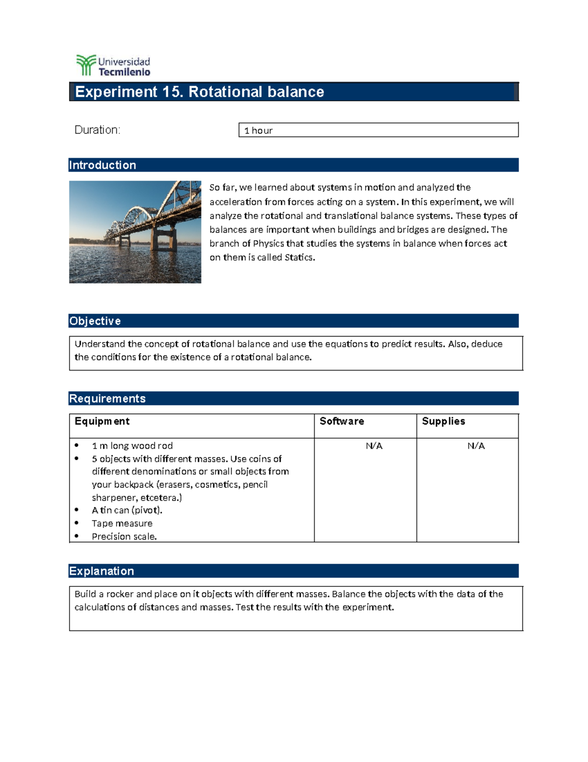 Topic 15 - Experiment: Analyzing Rotational Balance in Statics - Studocu