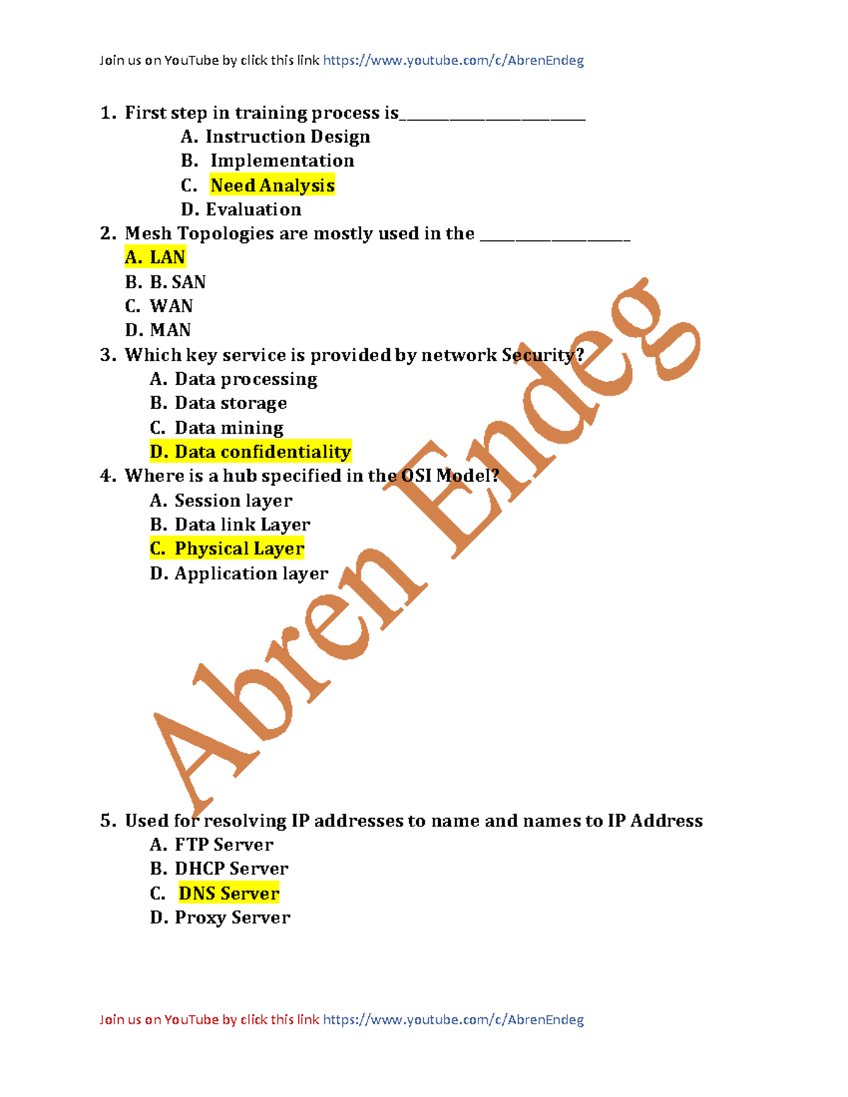 ICT COC Level 3 HNS Theory part 1 - 1. First step in training process ...