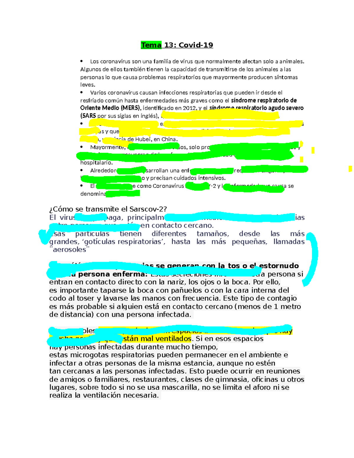 Tema 13: Coronavirus y su Impacto en la Salud Pública (Covid 19 ...