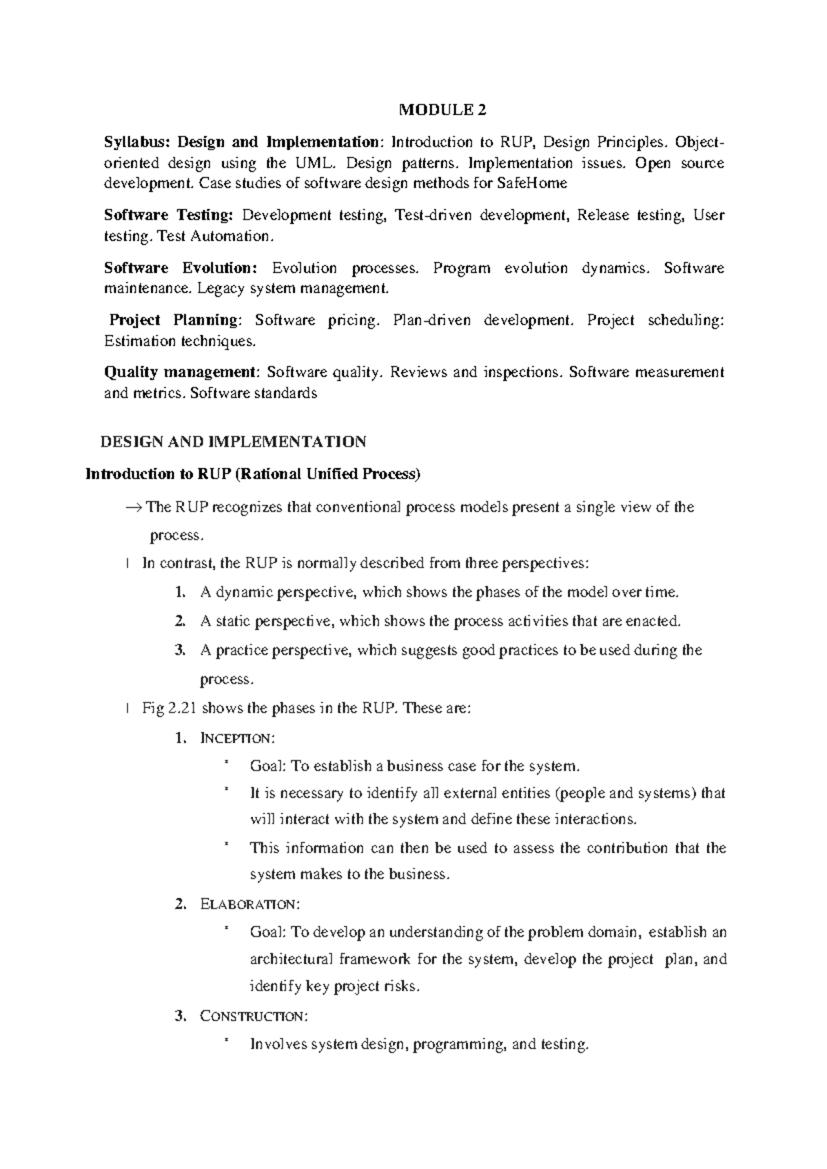 Module 2 notes - MODULE 2 Syllabus: Design and Implementation ...
