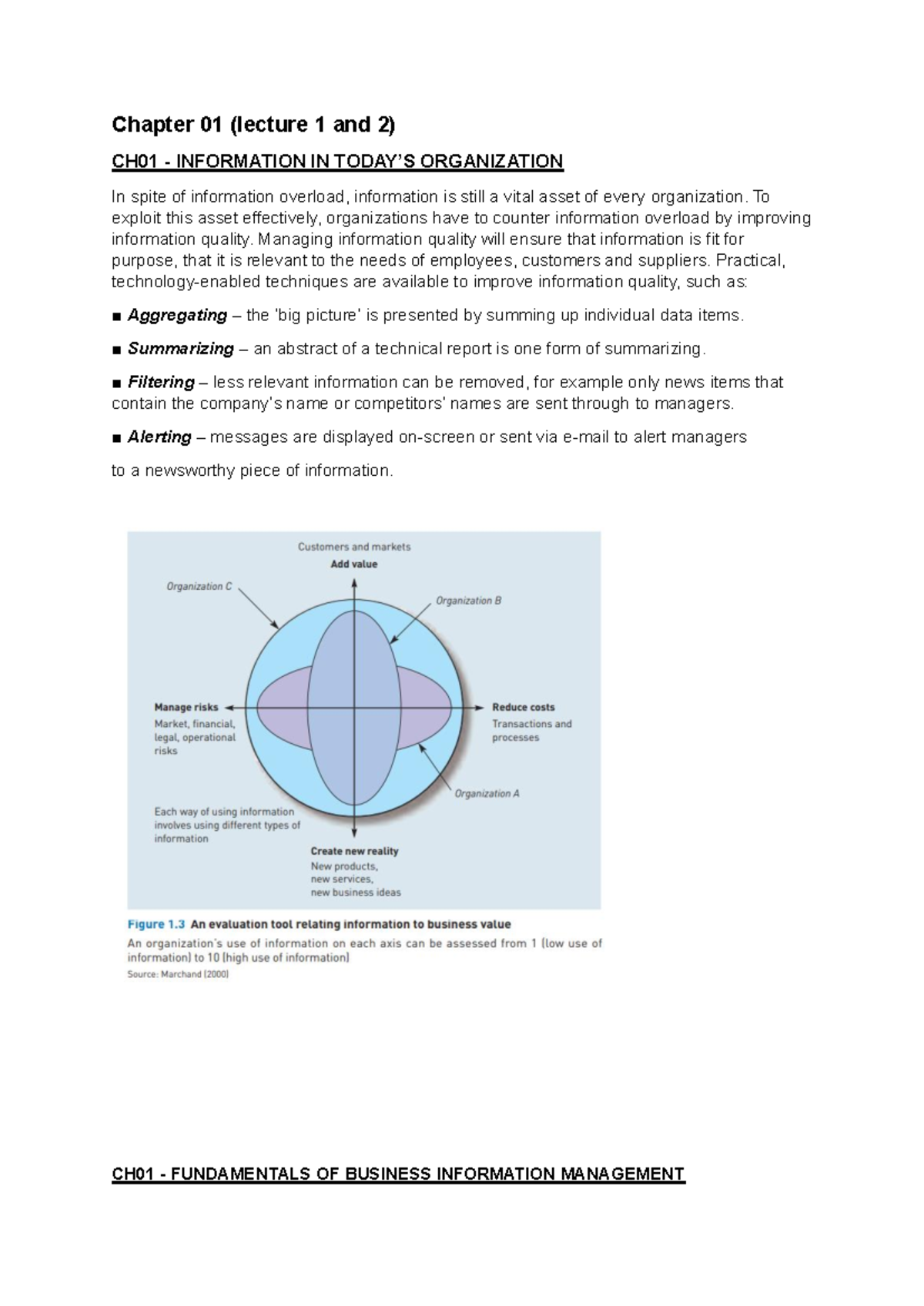 IM101 Midterm Summary: Information Management Concepts and Strategies ...