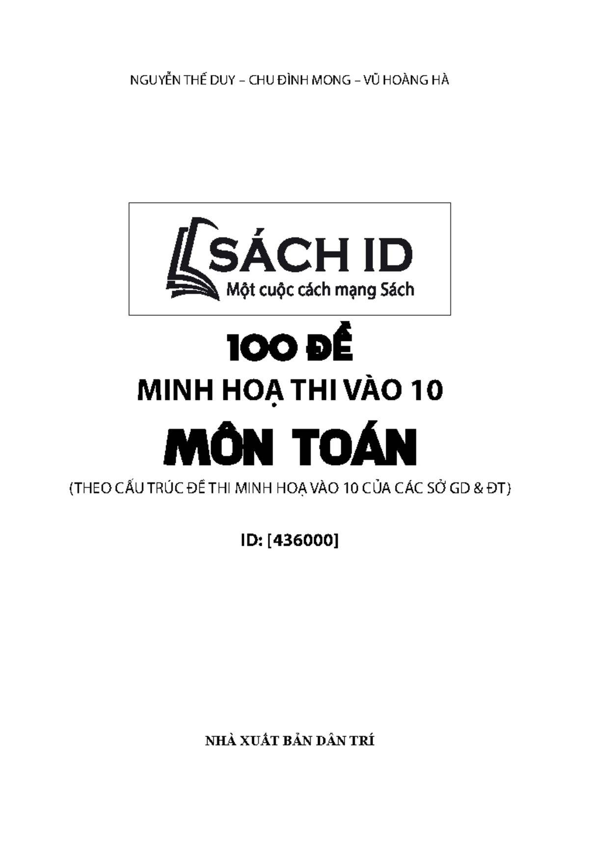 100 ĐỀ MINH HOẠ MÔN TOÁN THI VÀO 10 - ID: 436000 - Document Preview