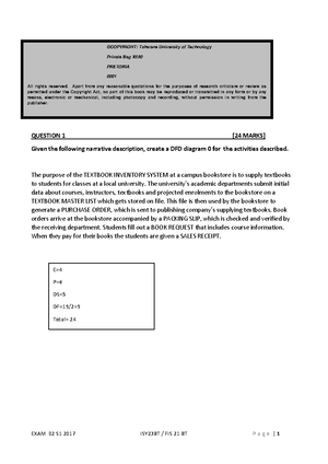 DFD-Exercises -Memo - DFD PRACTICE EXERCISES - DFD Exercises and Memo ...