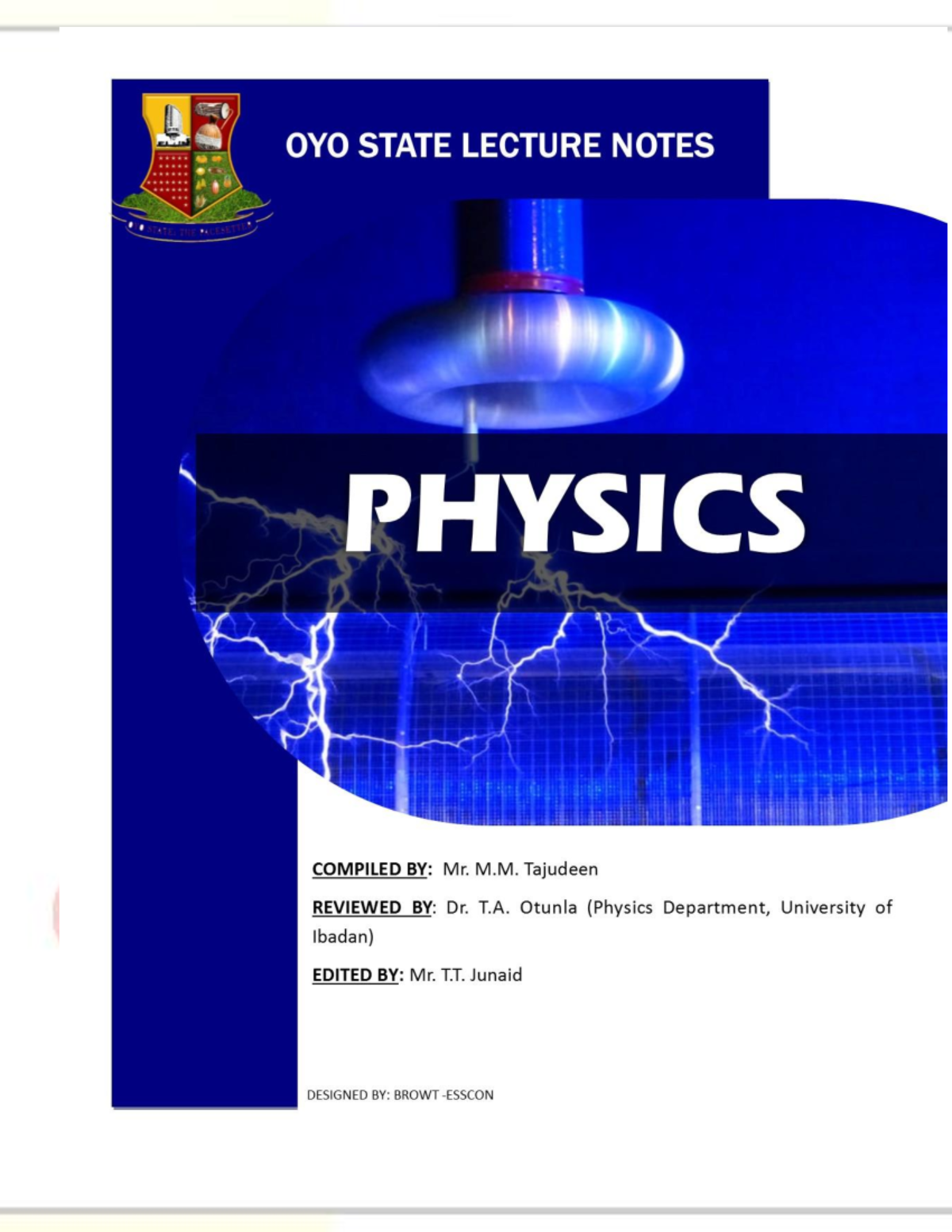 AJUMOSE LECTURE NOTE (PHYSICS) SS1: Introduction to Physics Concepts ...