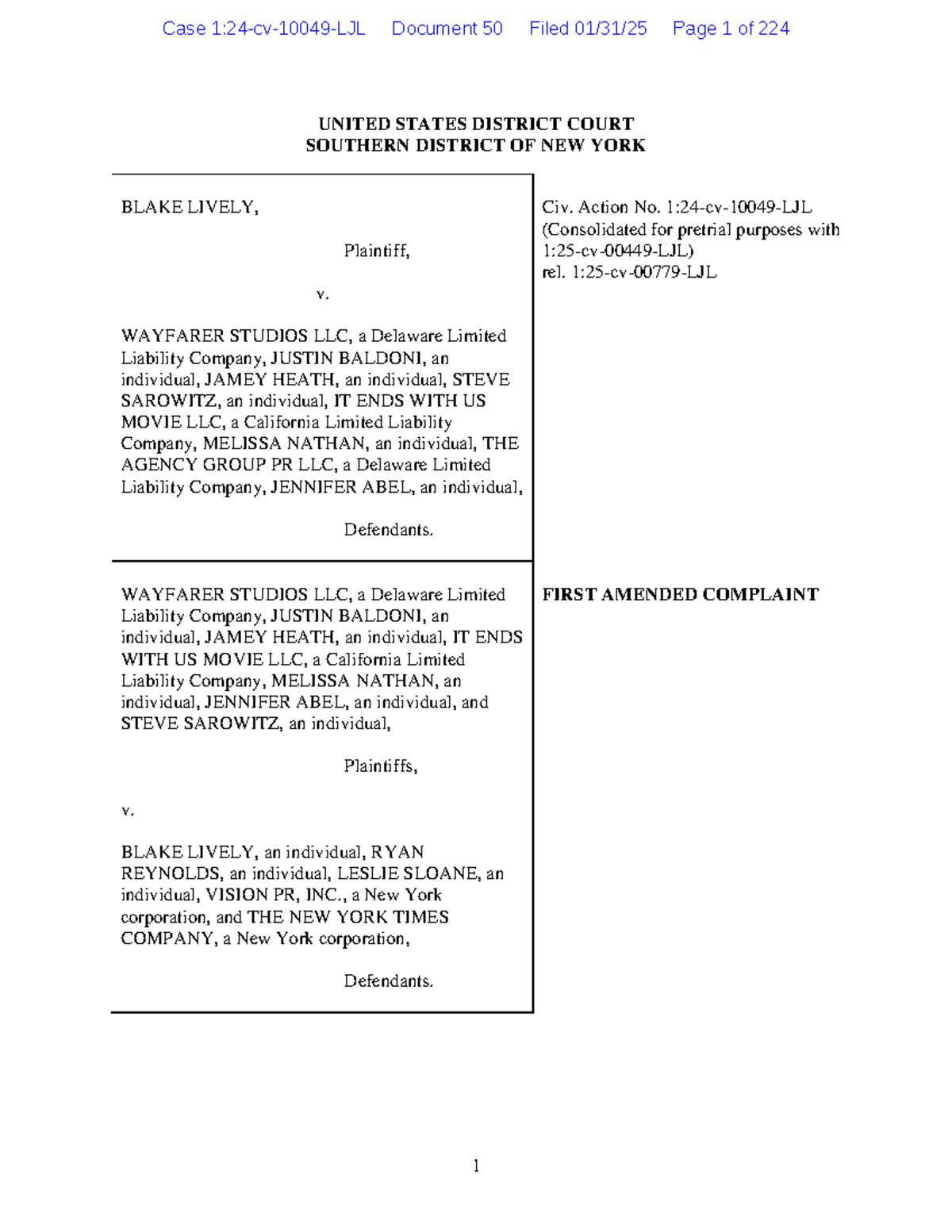 First Amended Complaint - Overview and Key Allegations - Studocu