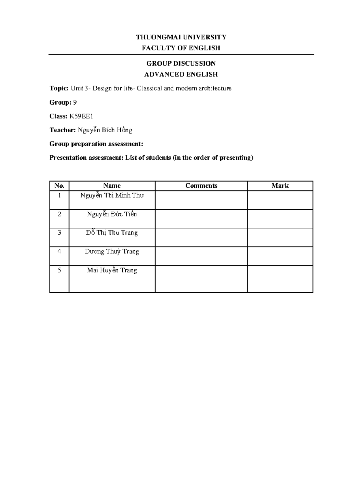 K59EE1 Group 9 Presentation: Classical vs. Modern Architecture - Studocu
