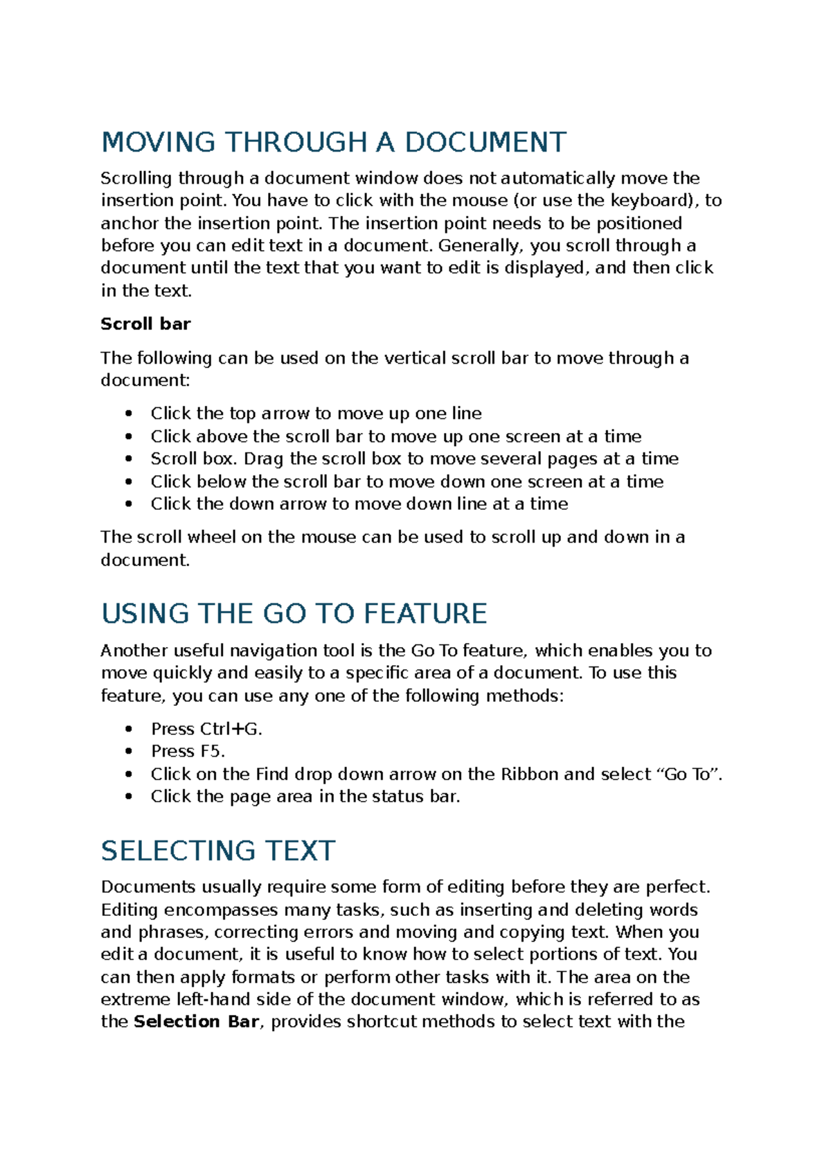 Formatting Techniques in Microsoft Word: A Comprehensive Guide - Studocu