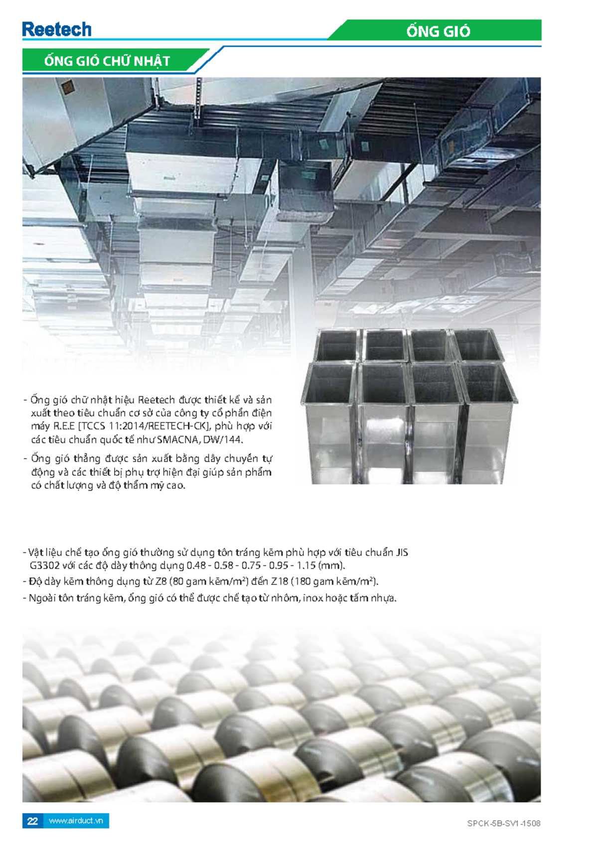 Tiêu chuẩn Ống Gió Chữ Nhật và Tròn Reetech - Studocu