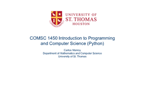 Intro to Programming & Computer Science: Python Overview - Introduction ...