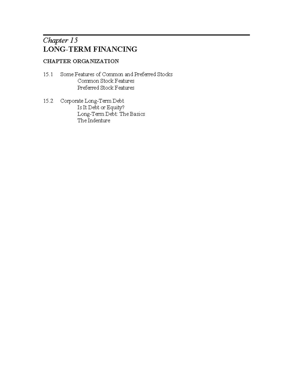 Chapter 15 Financing: Key Concepts on Stocks, Bonds, and Capital ...