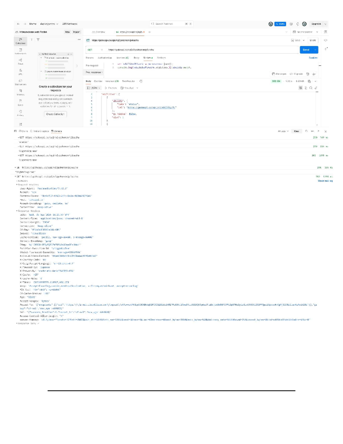 API 2 Terminada - GET pokeapi/api/v2/pokemon/pikachu: { 