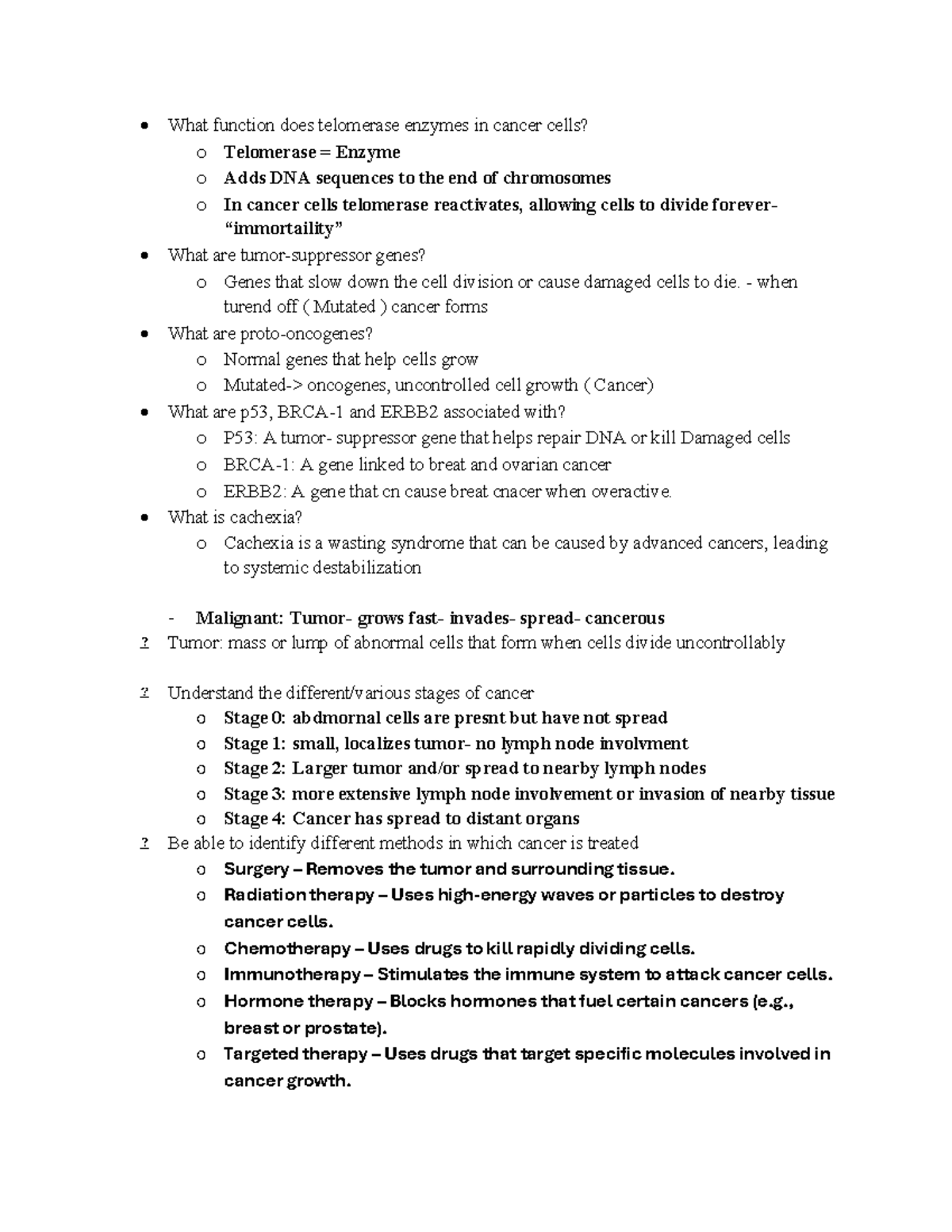 Cancer Treatment and Biology Overview - A Comprehensive Guide (BIO 101 ...