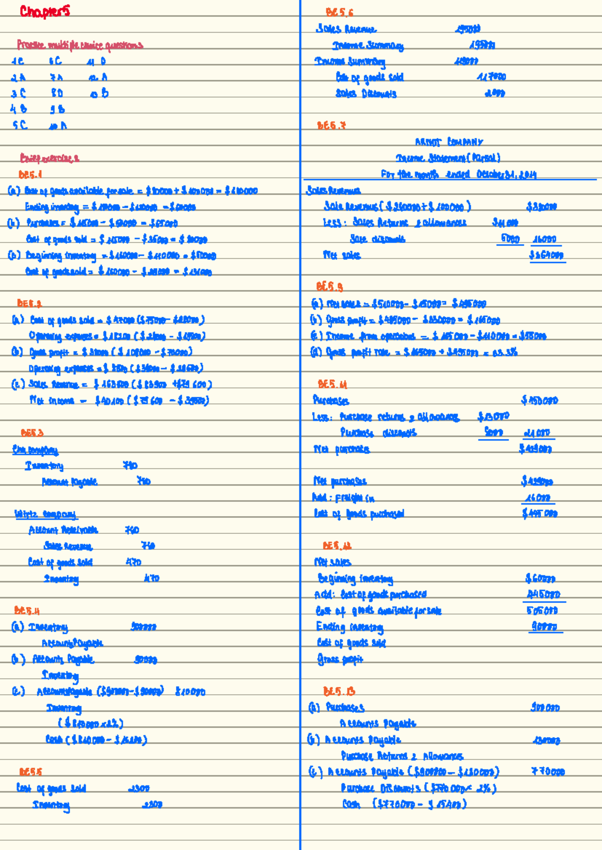 Exercise Chapter 5 - Chap5 - Principles of Accounting - Studocu