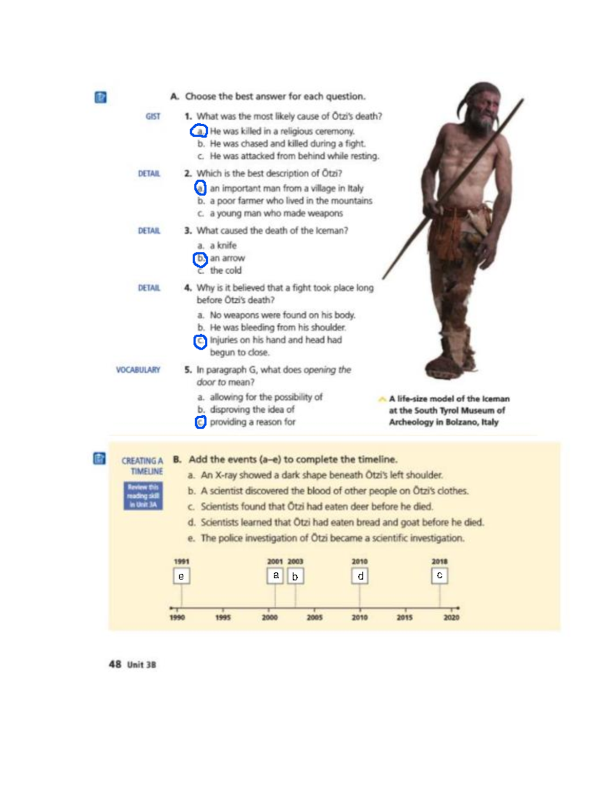 Who killed the iceman - ...... - A. Choose the best answer for each ...