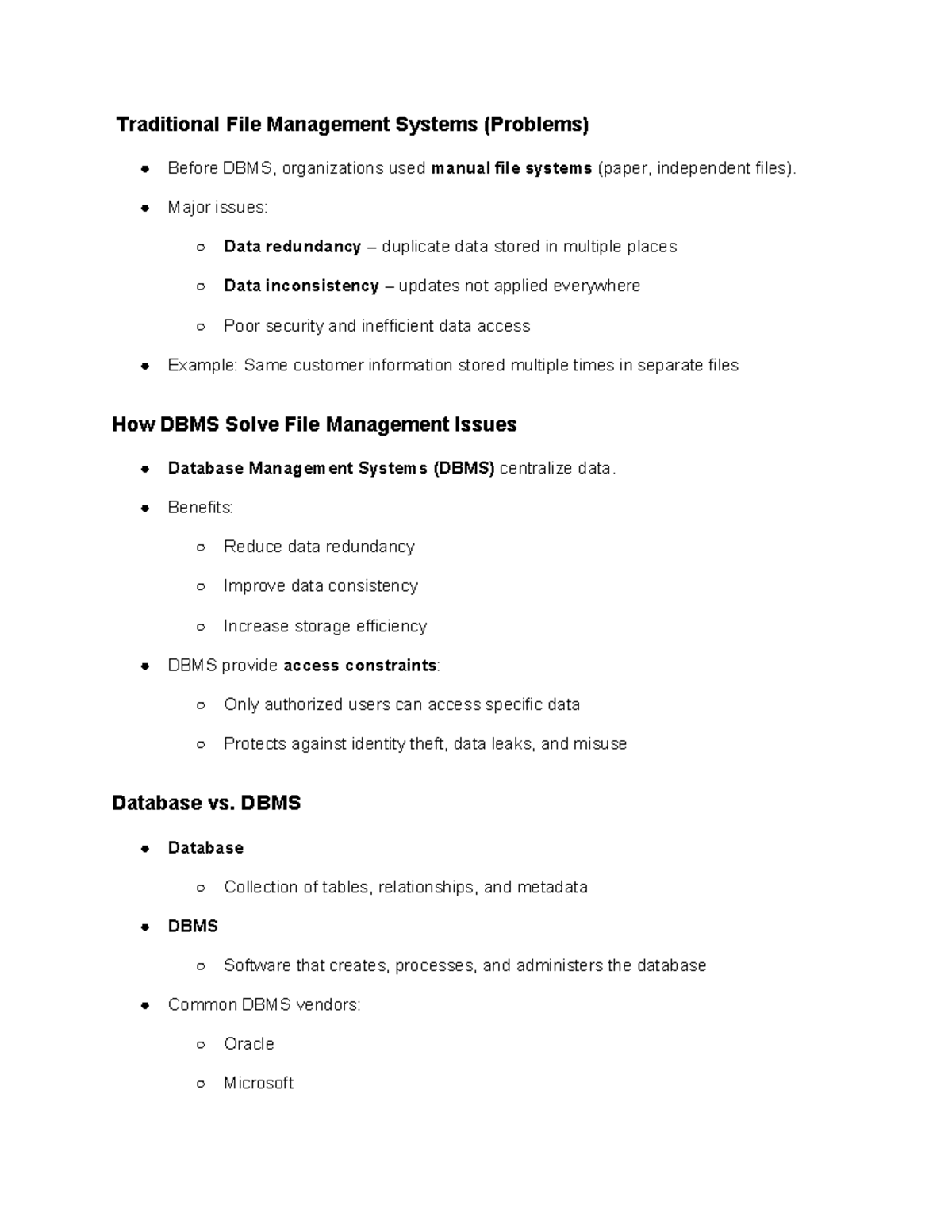 DBMS vs Traditional File Management Systems: Key Issues & Solutions ...