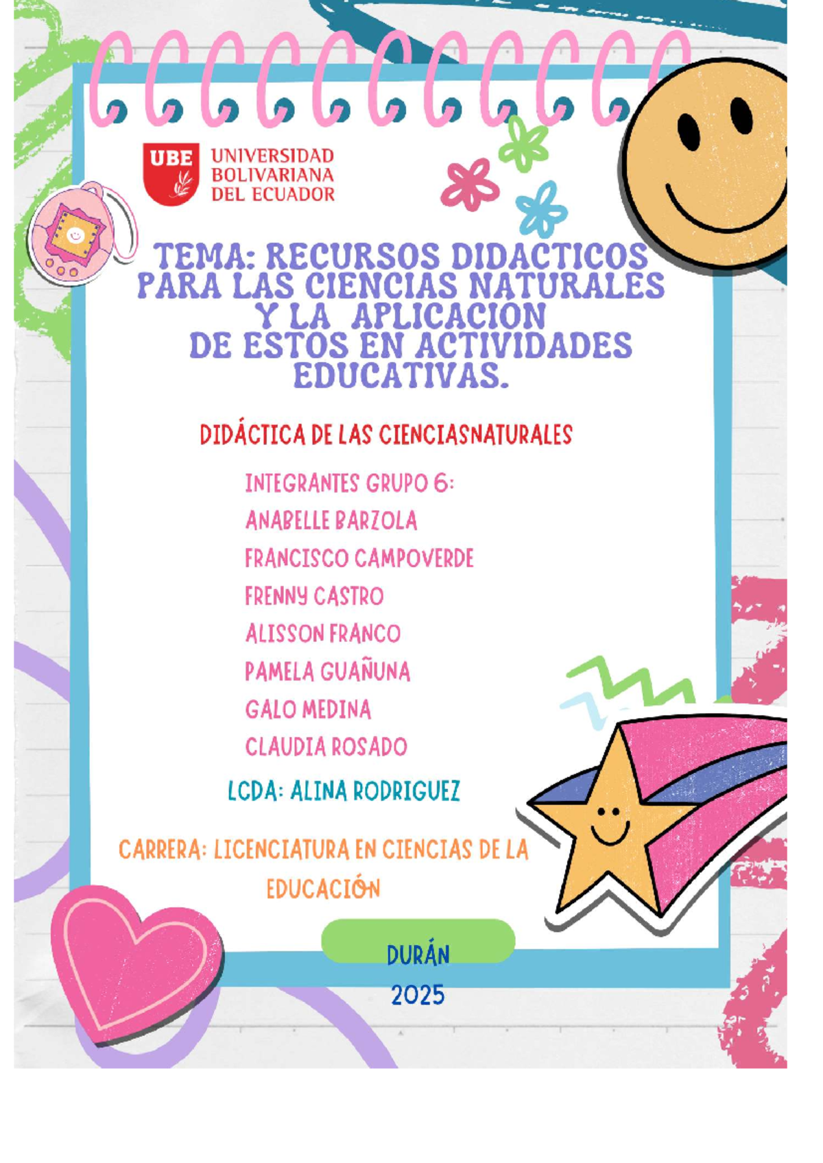 Tarea Práctica 5: Recursos Didácticos y TIC en Ciencias Naturales - Studocu