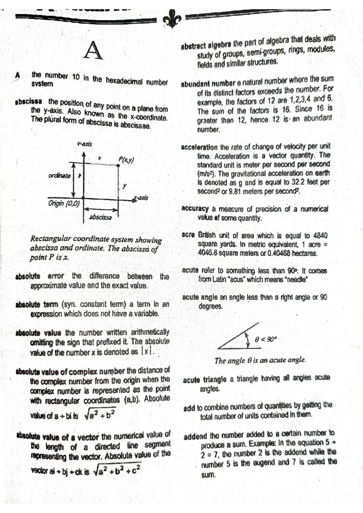Math Elements - Notes on Algebra, Geometry, and Calculus Concepts - Studocu
