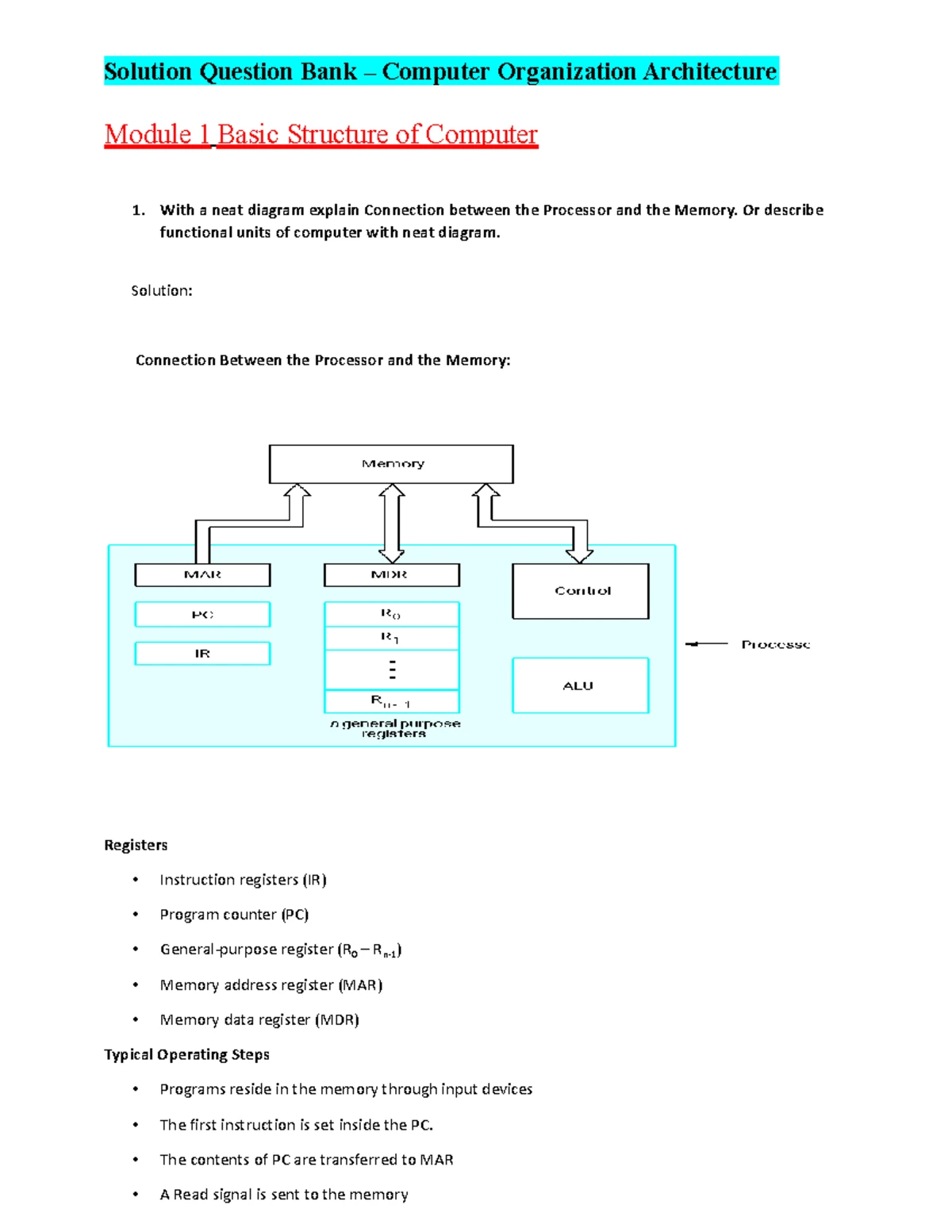 Module 3 . Micro Programmed Control - Computer Organization and ...