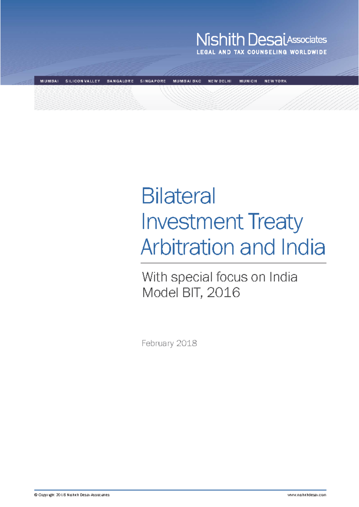 Bilateral Investment Treaty Arbitration in India: Focus on Model BIT ...
