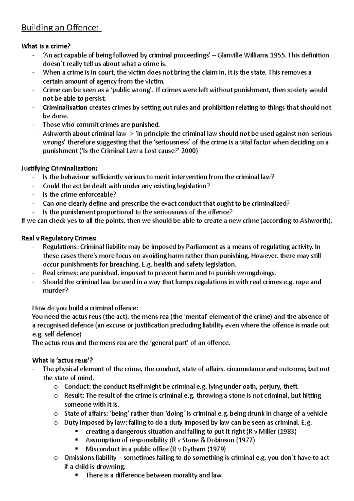 Building an Offence: Understanding Actus Reus and Mens Rea Concepts ...