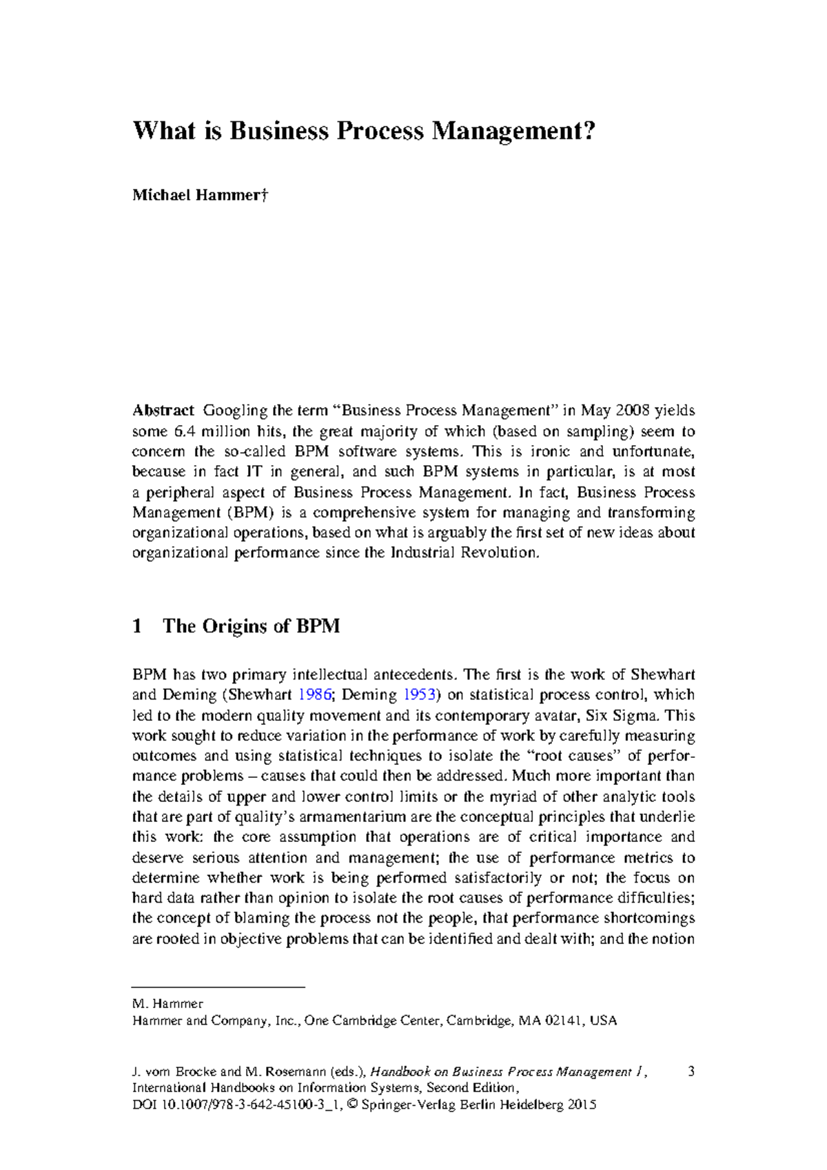 BPM Concepts: Understanding Business Process Management in Depth - Studocu